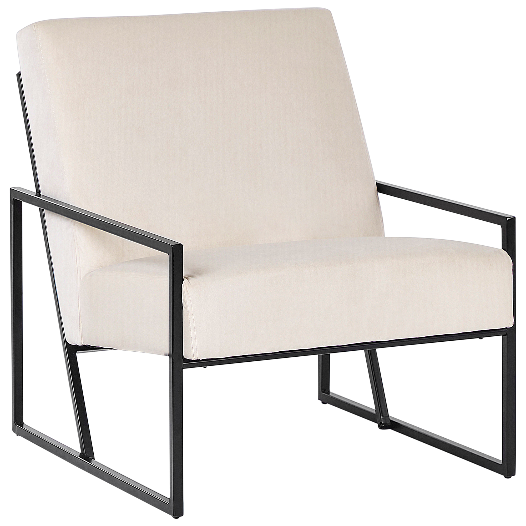 Fotoliu DELARY Catifea Bej deschis [2]