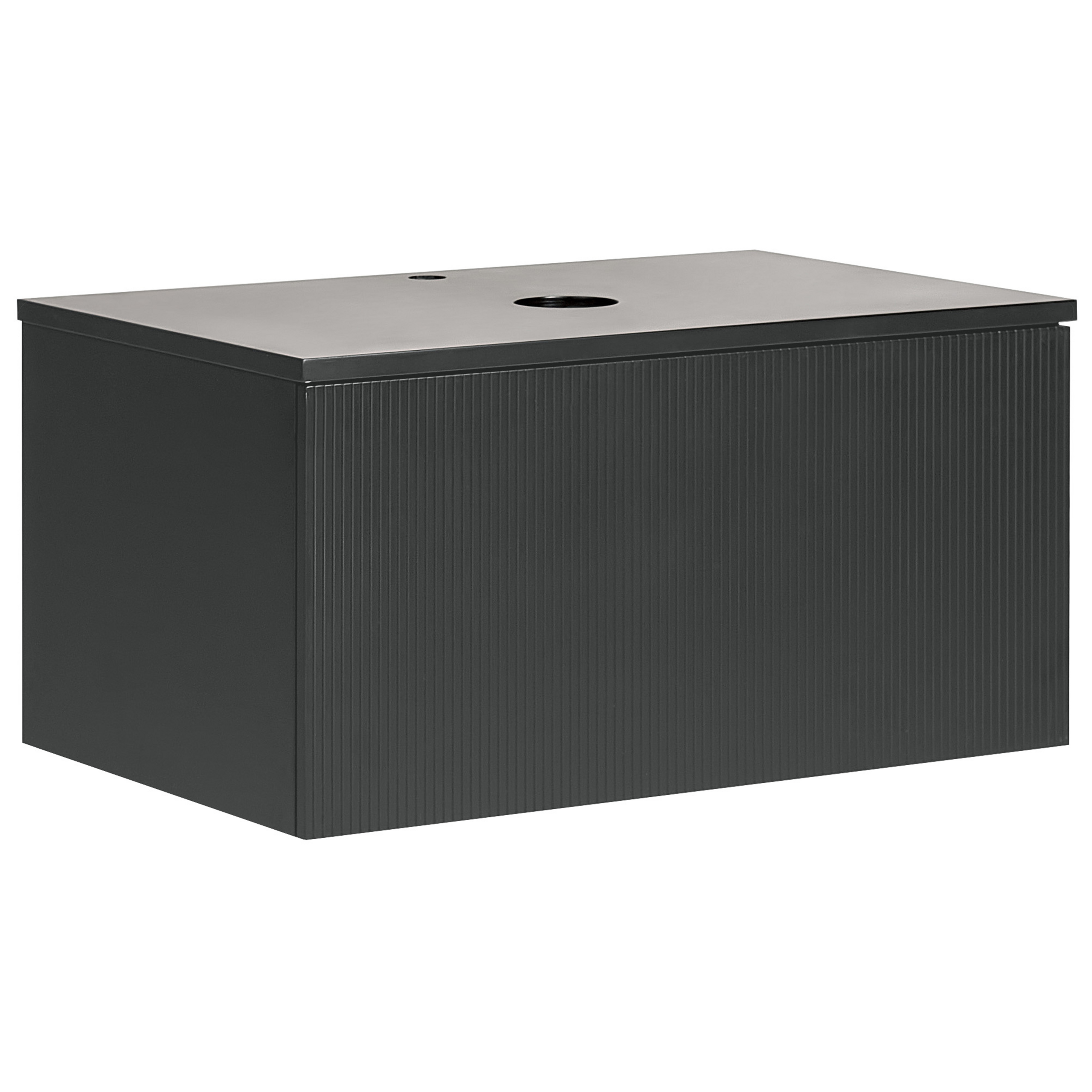 Mască pentru lavoar de perete ALZIRA 80 cm Negru [2]