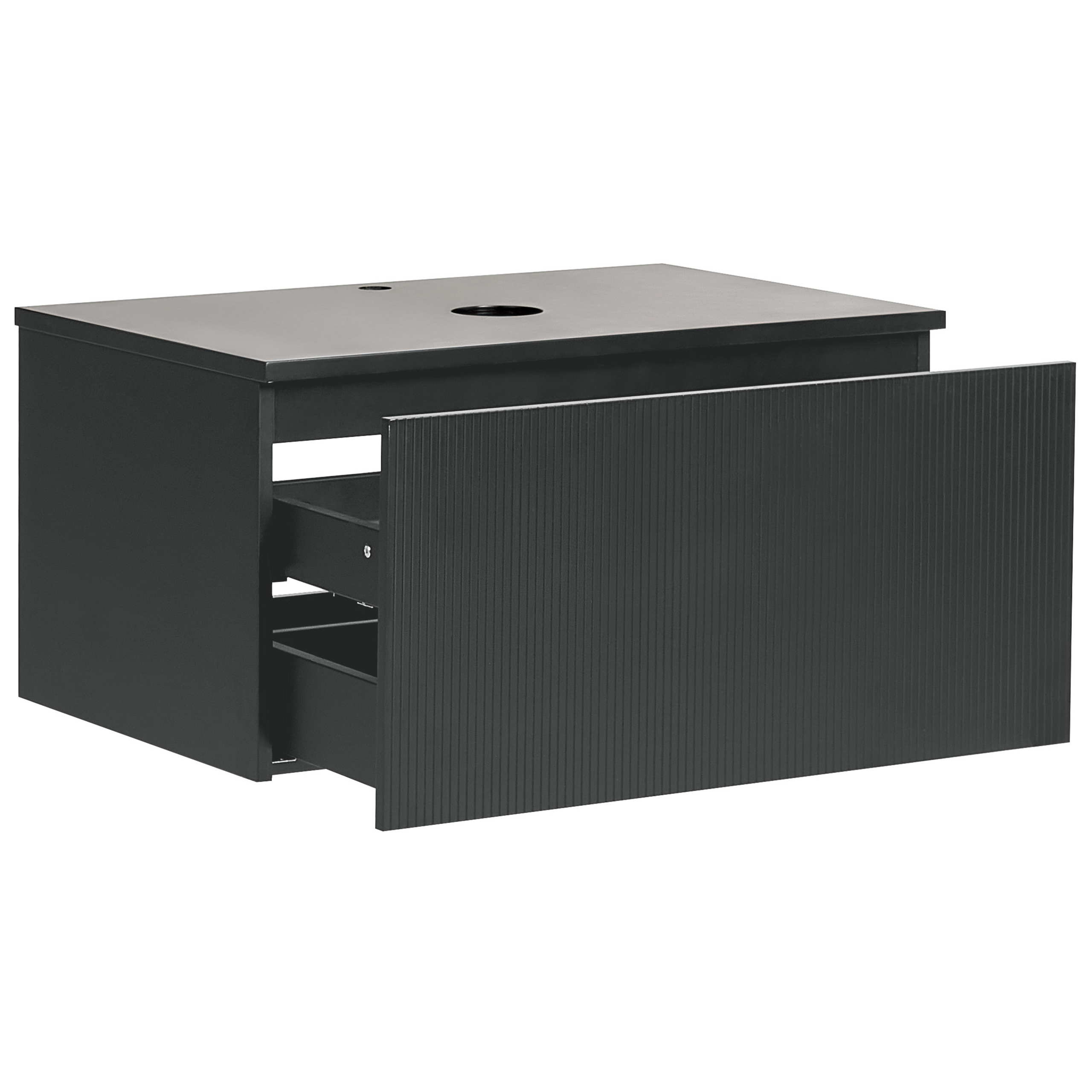 Mască pentru lavoar de perete ALZIRA 80 cm Negru [5]