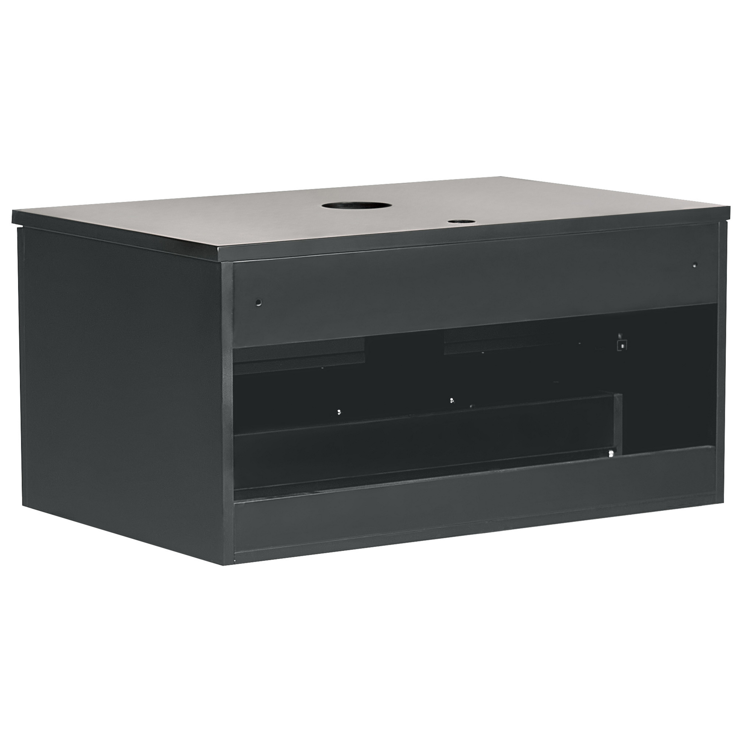 Mască pentru lavoar de perete ALZIRA 80 cm Negru [6]