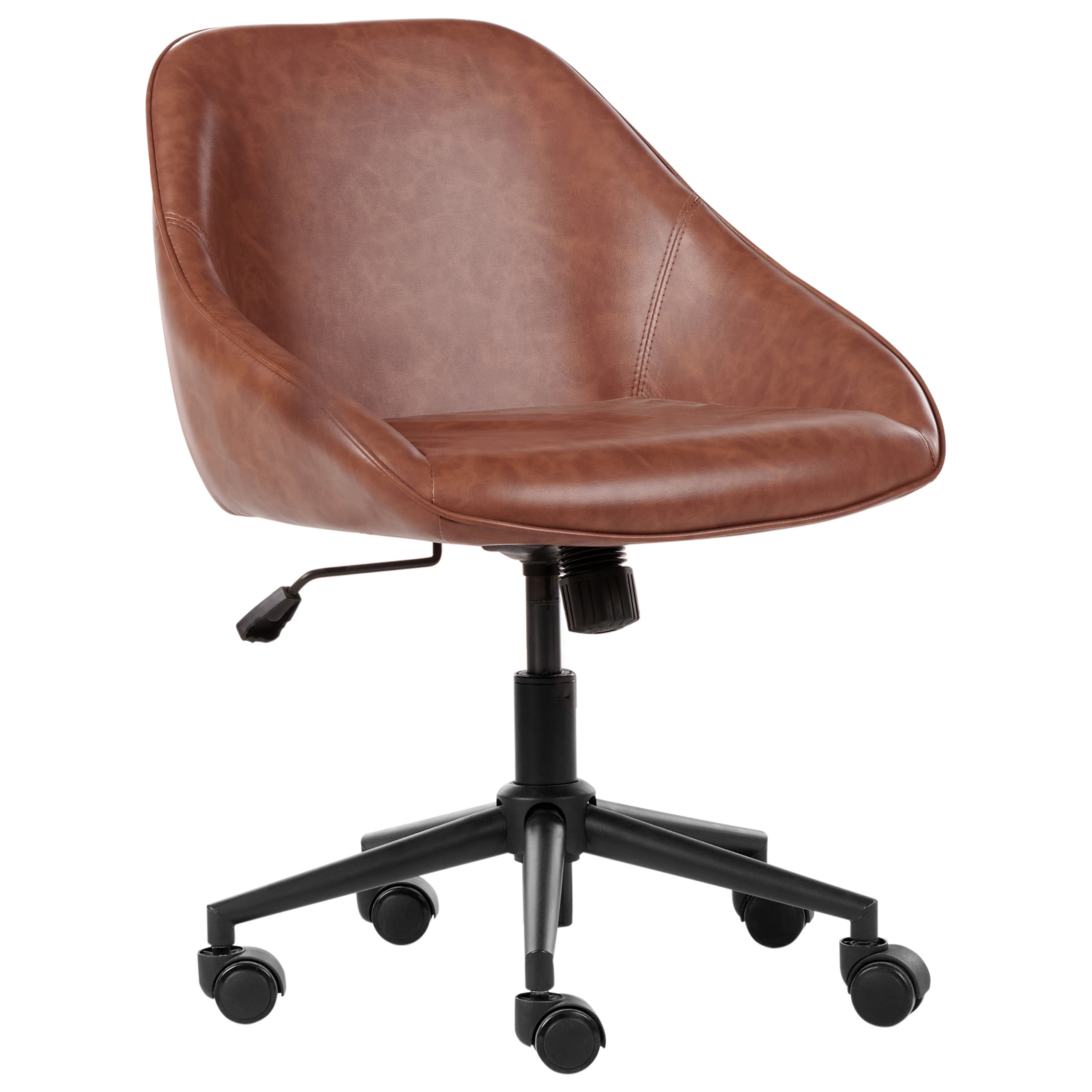 Scaun de birou BARDSDALE Piele ecologică Maro [4]