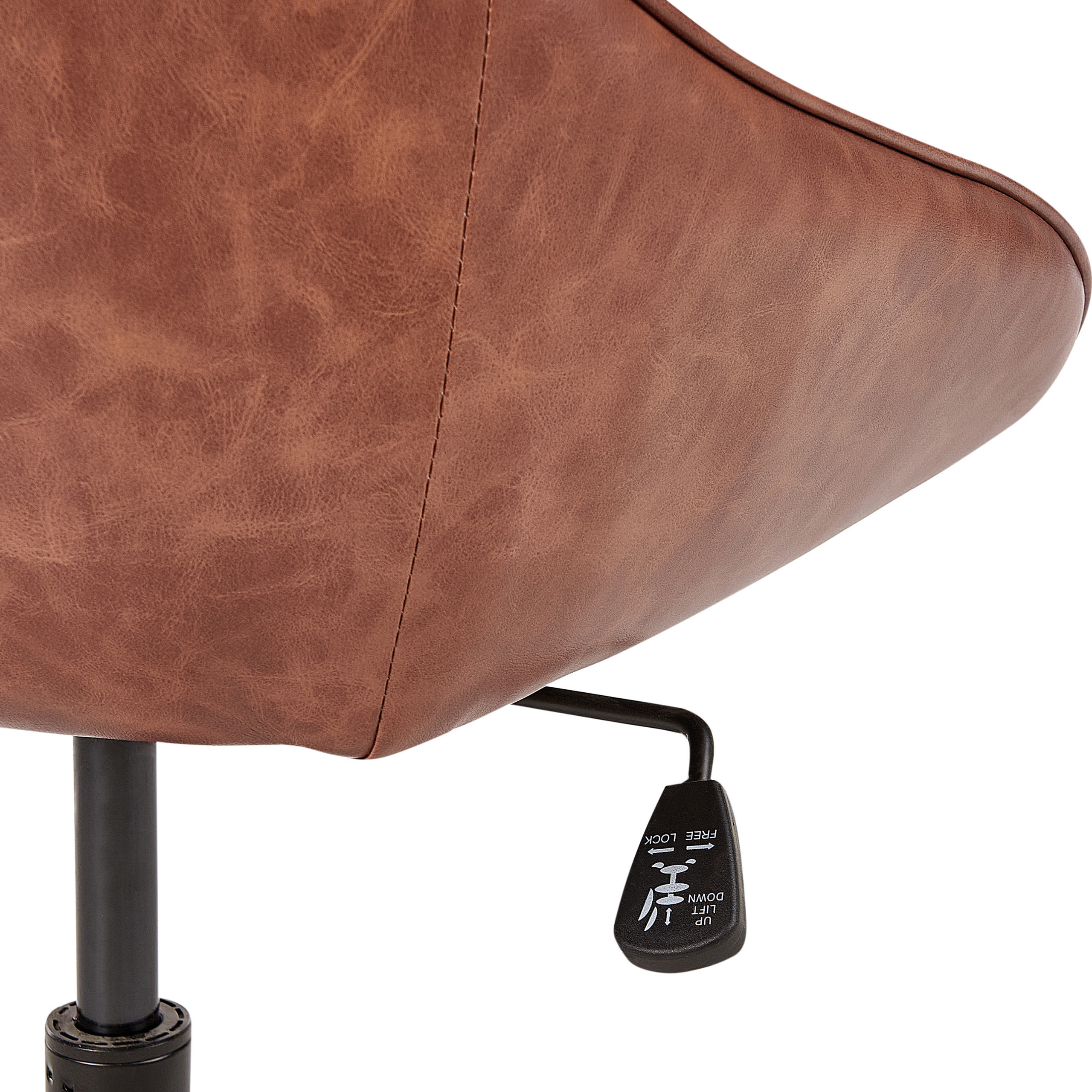 Scaun de birou BARDSDALE Piele ecologică Maro [8]