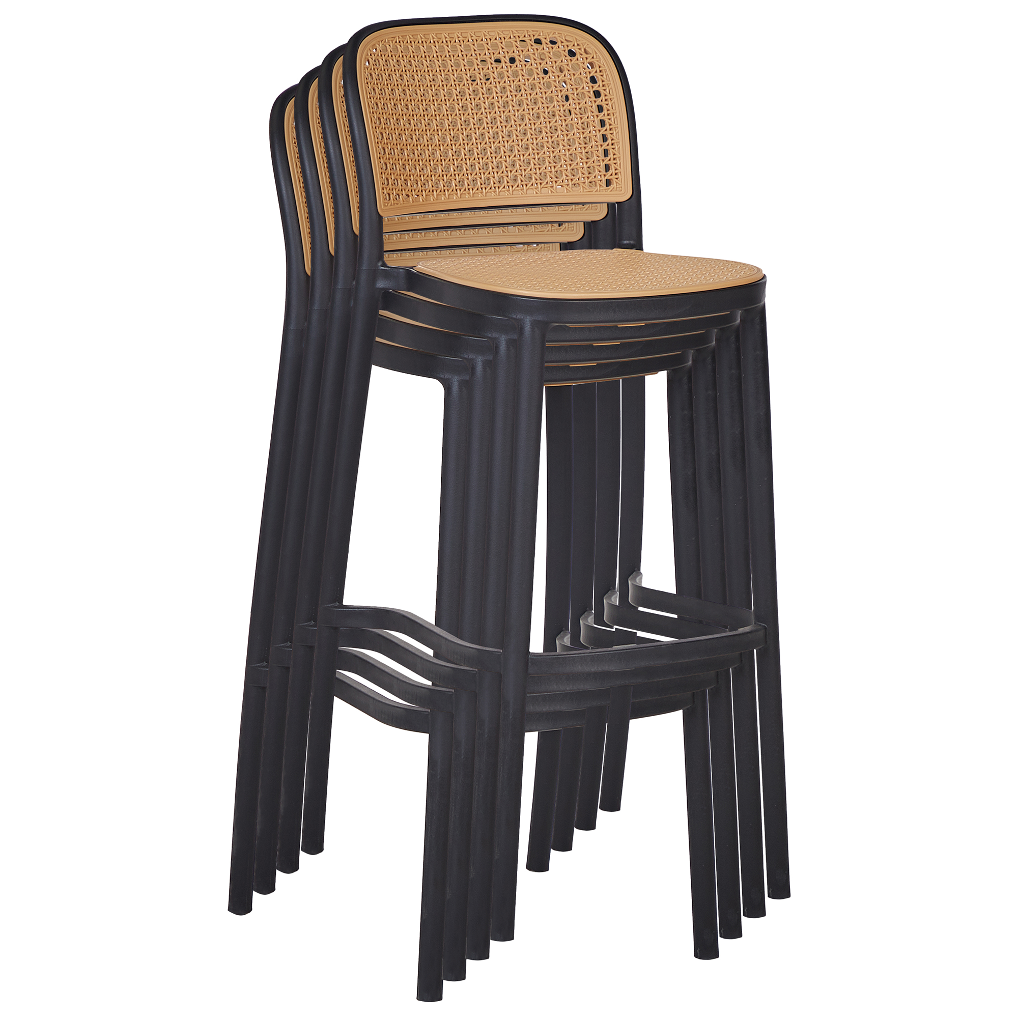 Set de 4 scaune de bar PLOSE Material sintetic Bej [7]