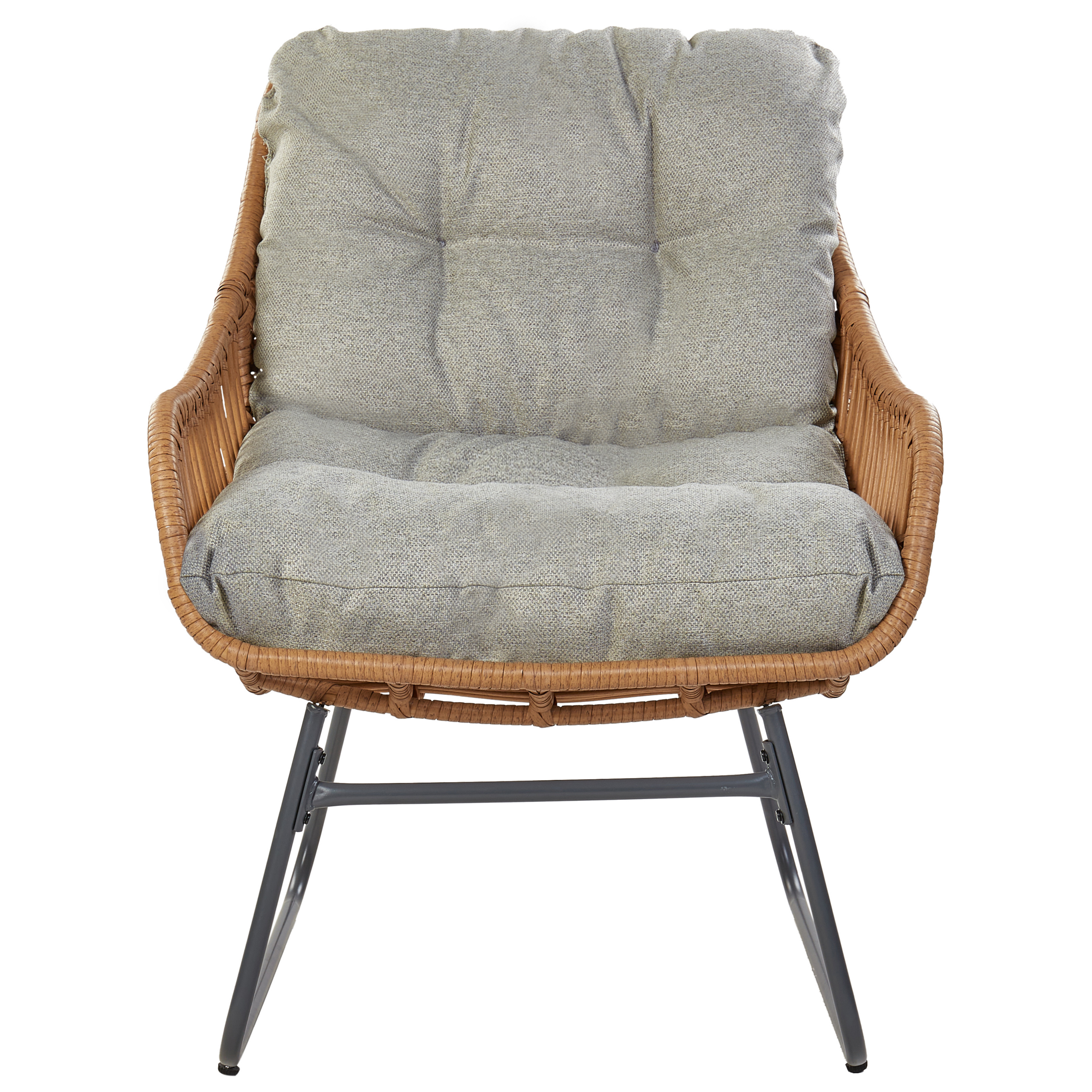 MESTRE garden chair with stool Synthetic rattan Natural [5]