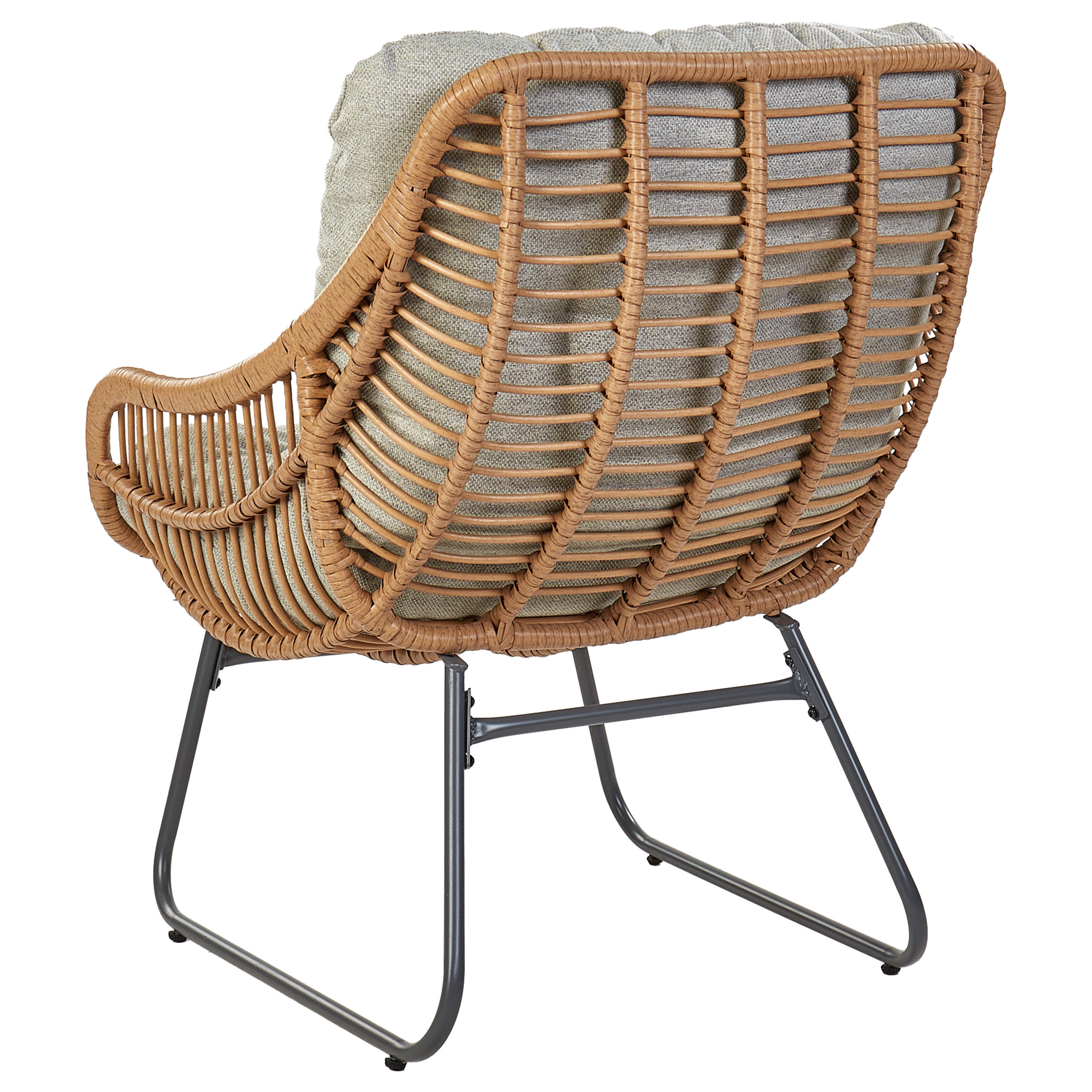 MESTRE garden chair with stool Synthetic rattan Natural [6]