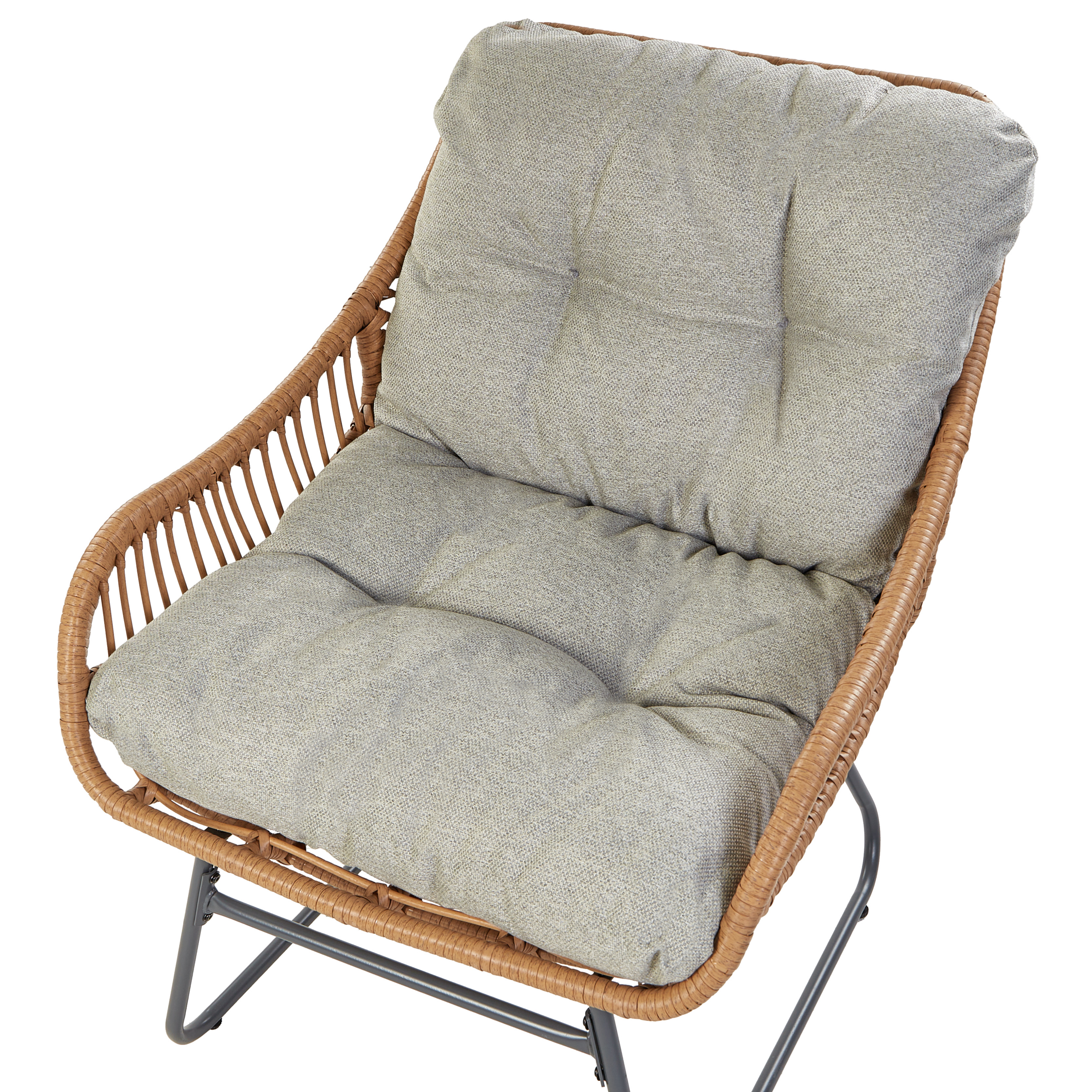 MESTRE garden chair with stool Synthetic rattan Natural [9]