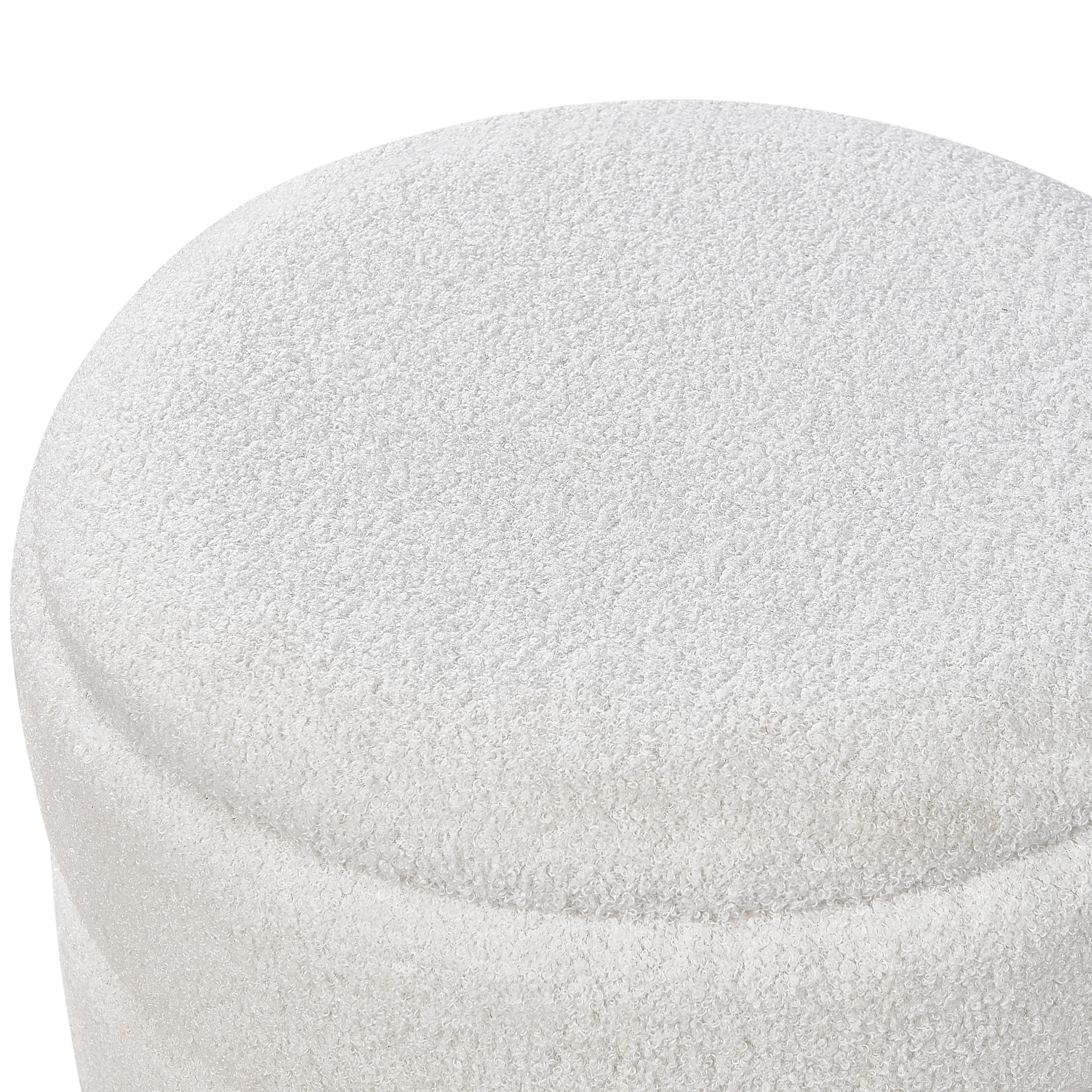 Taburet cu depozitare OKATON Boucle Alb [6]