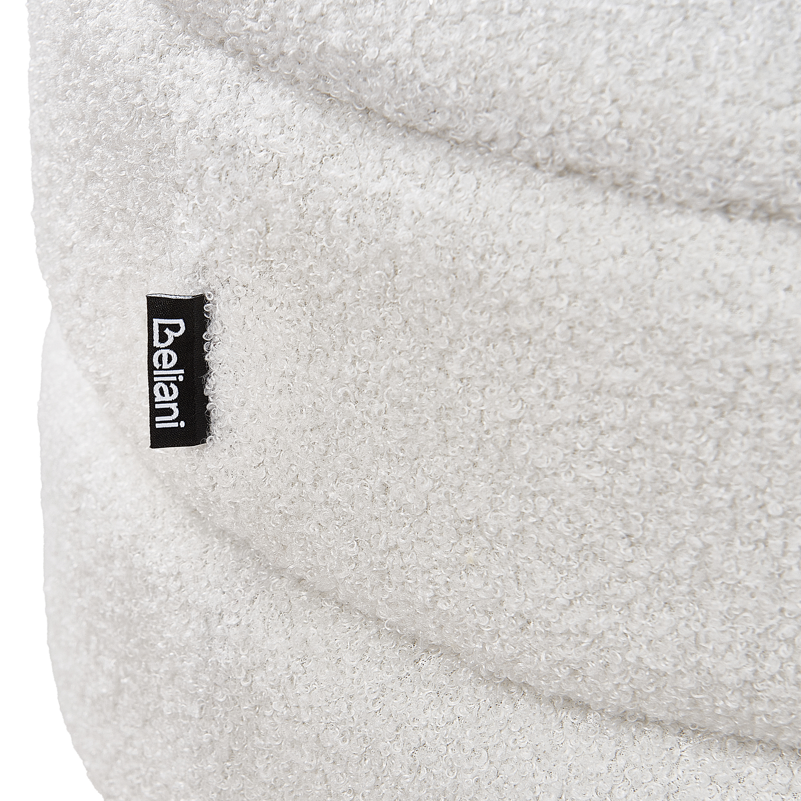 Stool with storage OKATON Boucle White [7]