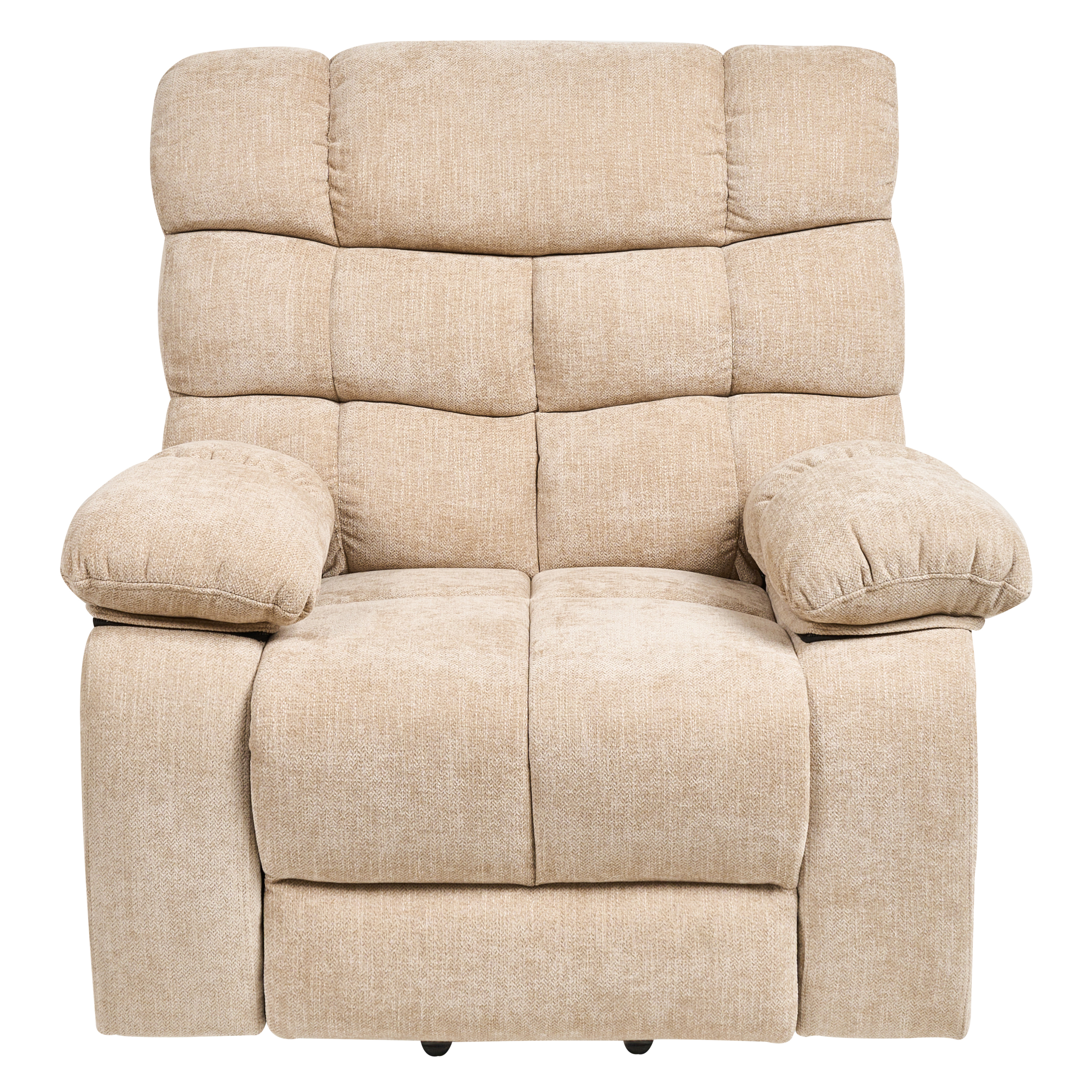 Armchair with Electric Recliner ARES Retractable Footrest Beige [4]