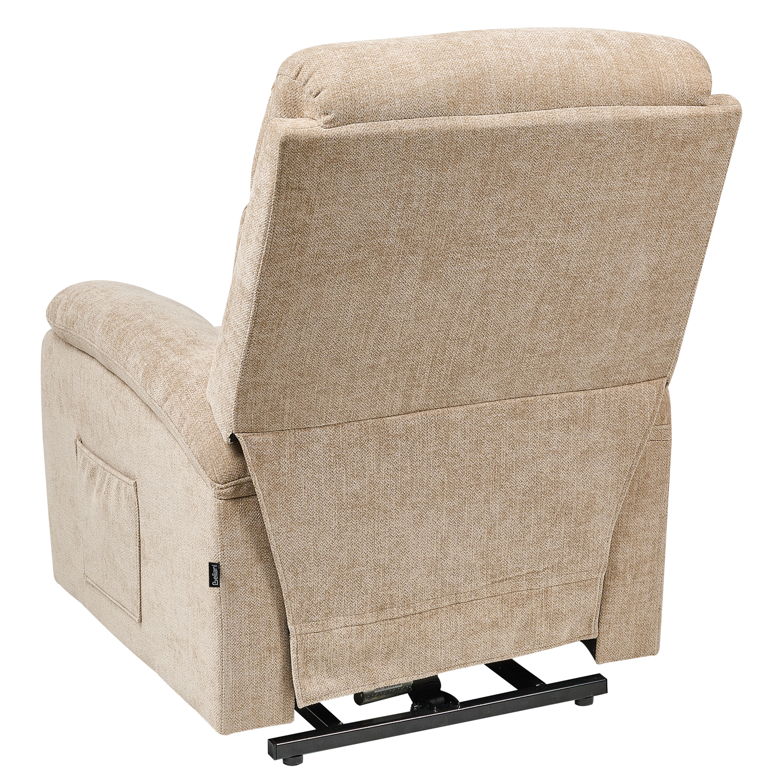 RISE electric recliner chair Retractable footrest Beige [5]
