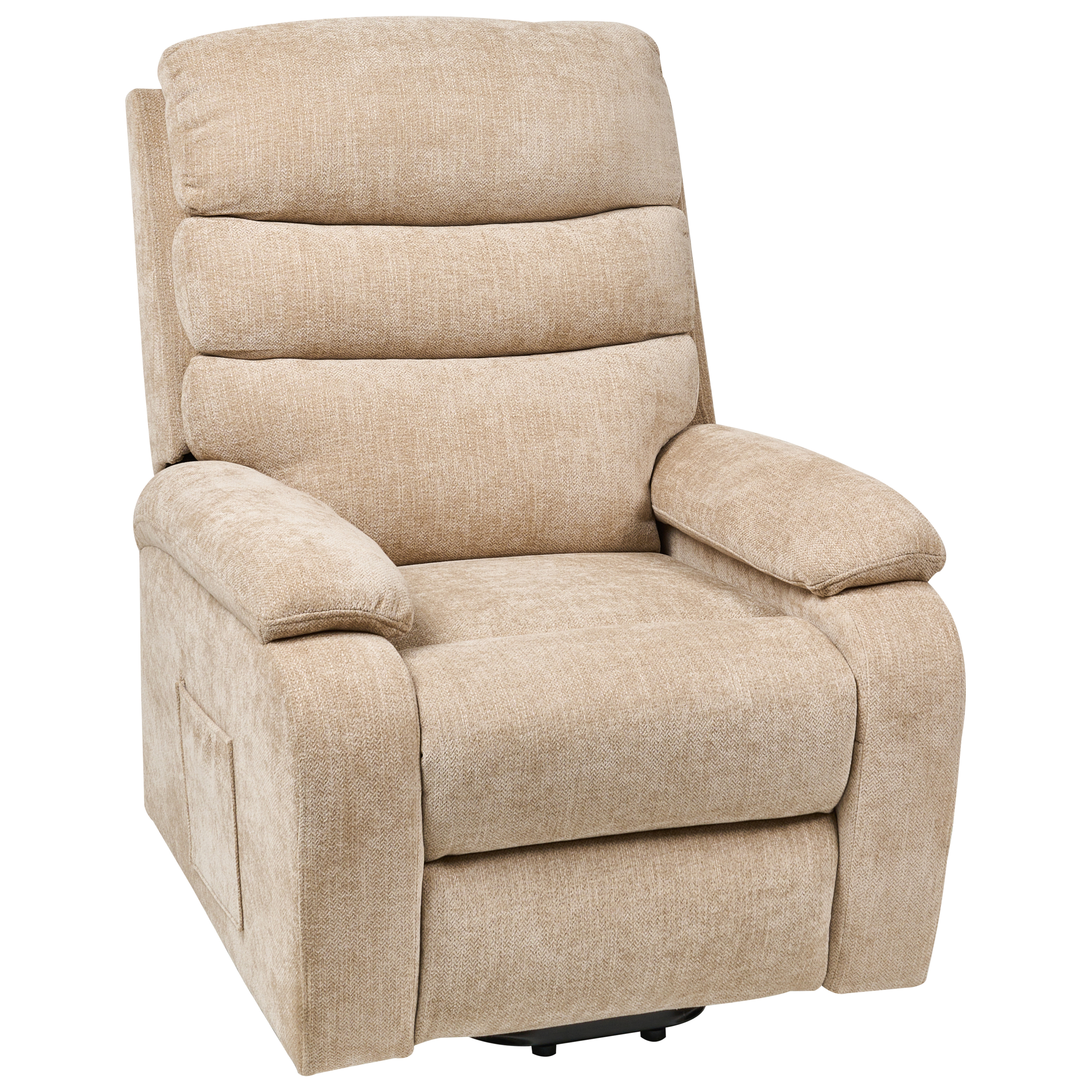 RISE electric recliner chair Retractable footrest Beige [6]