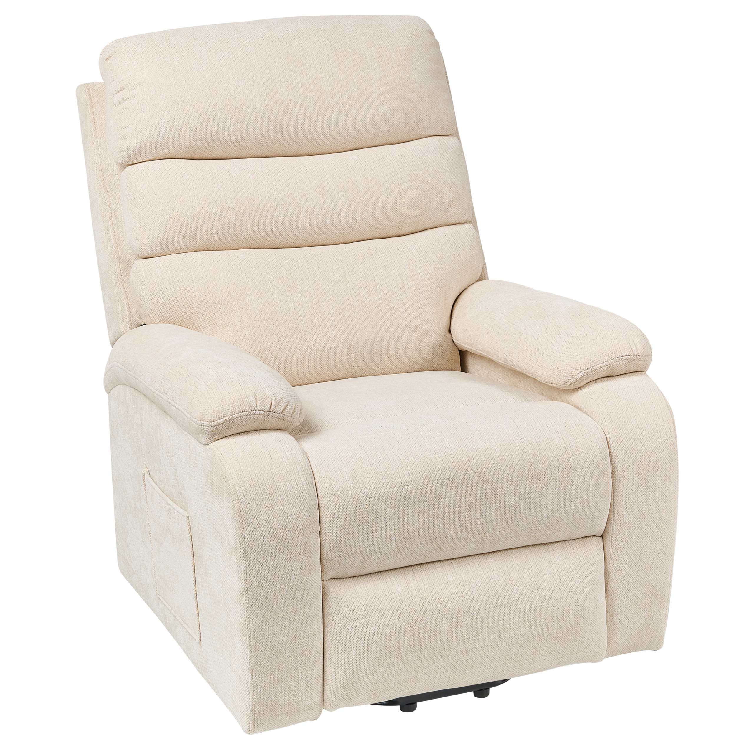 RISE electric recliner armchair Retractable footrest Light beige [6]