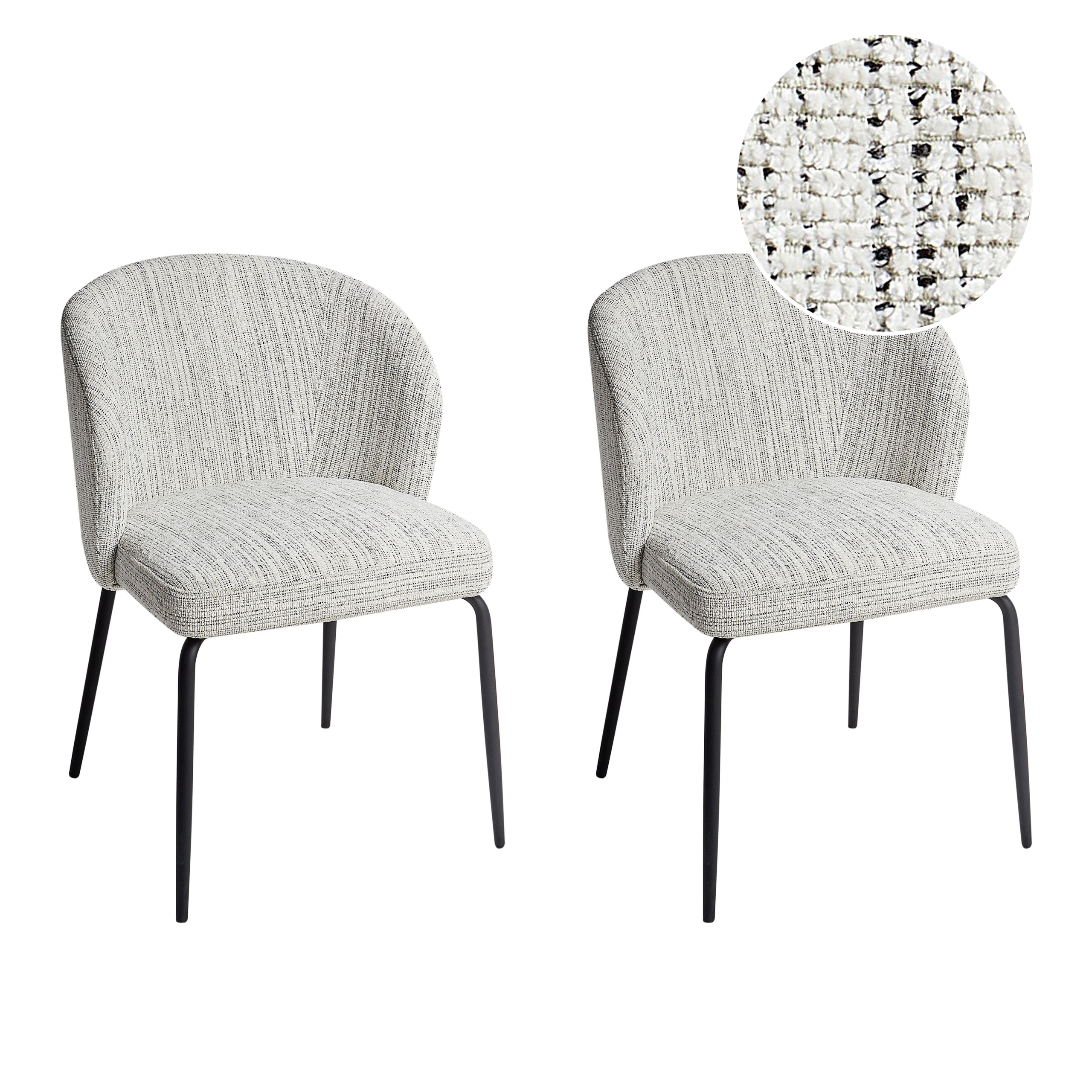 Set of 2 Dining Chairs ZANA White [2]