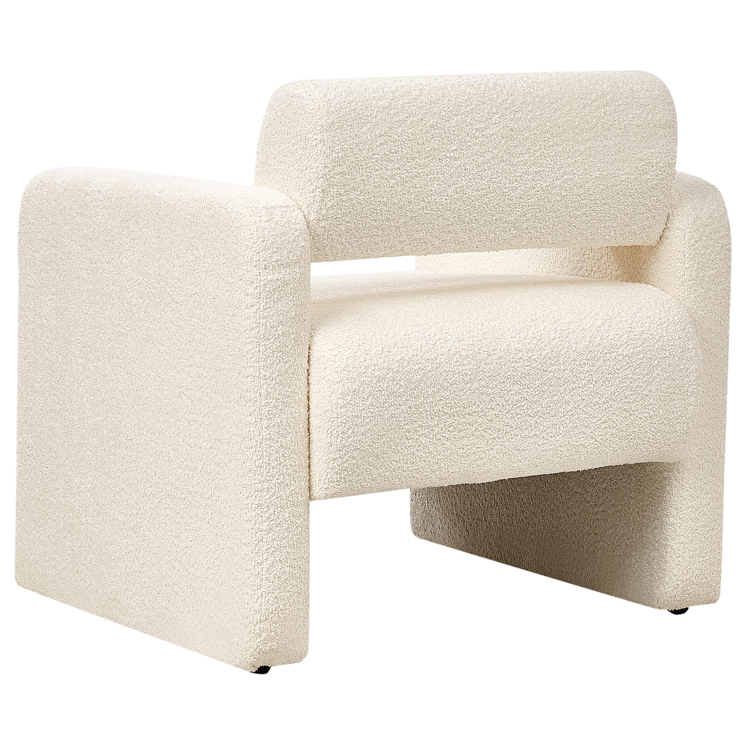 Fotoliu HALLSBERG Boucle Alb-murdar [6]