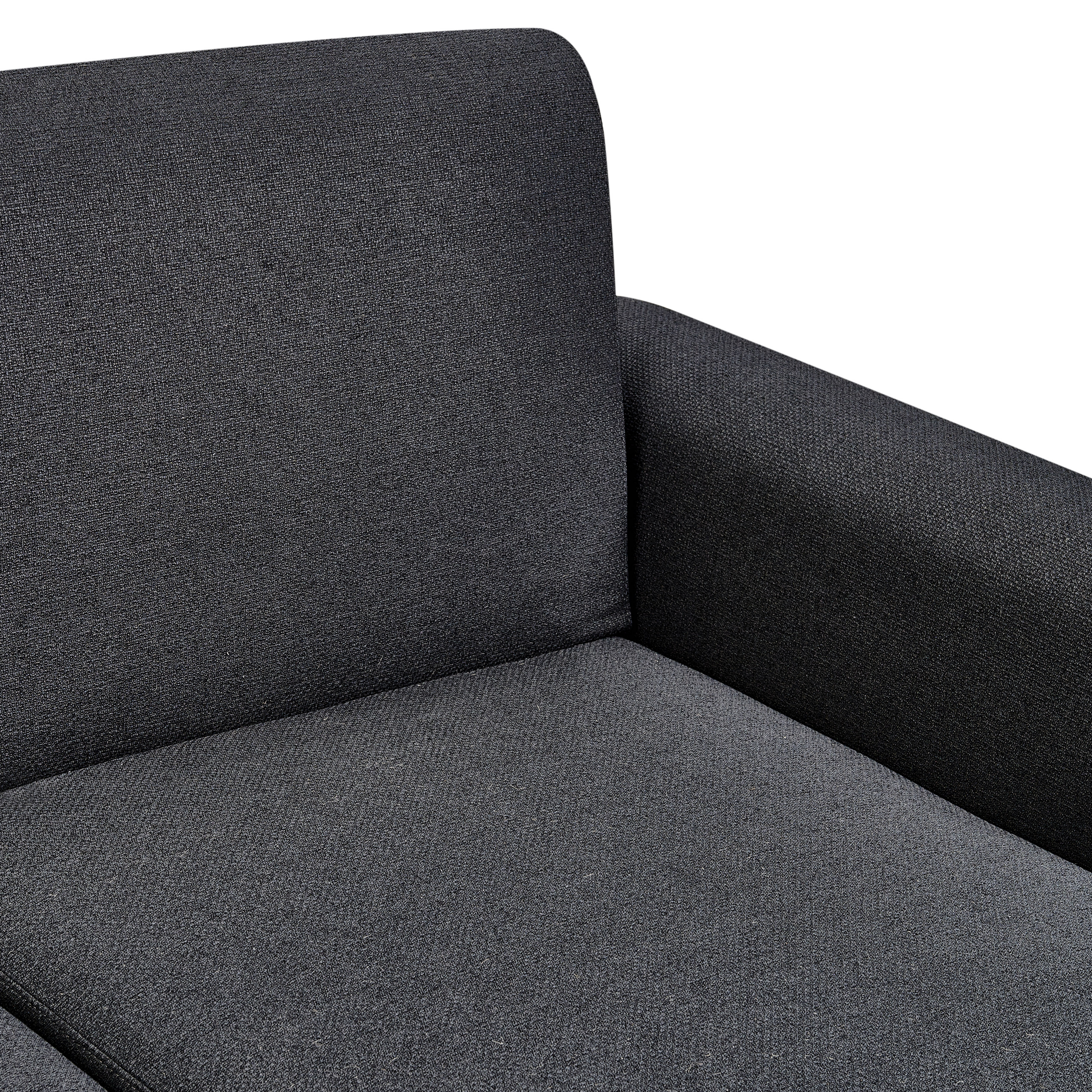 Colțar extensibil cu 3 locuri OLLSTA  Negru Stânga [9]