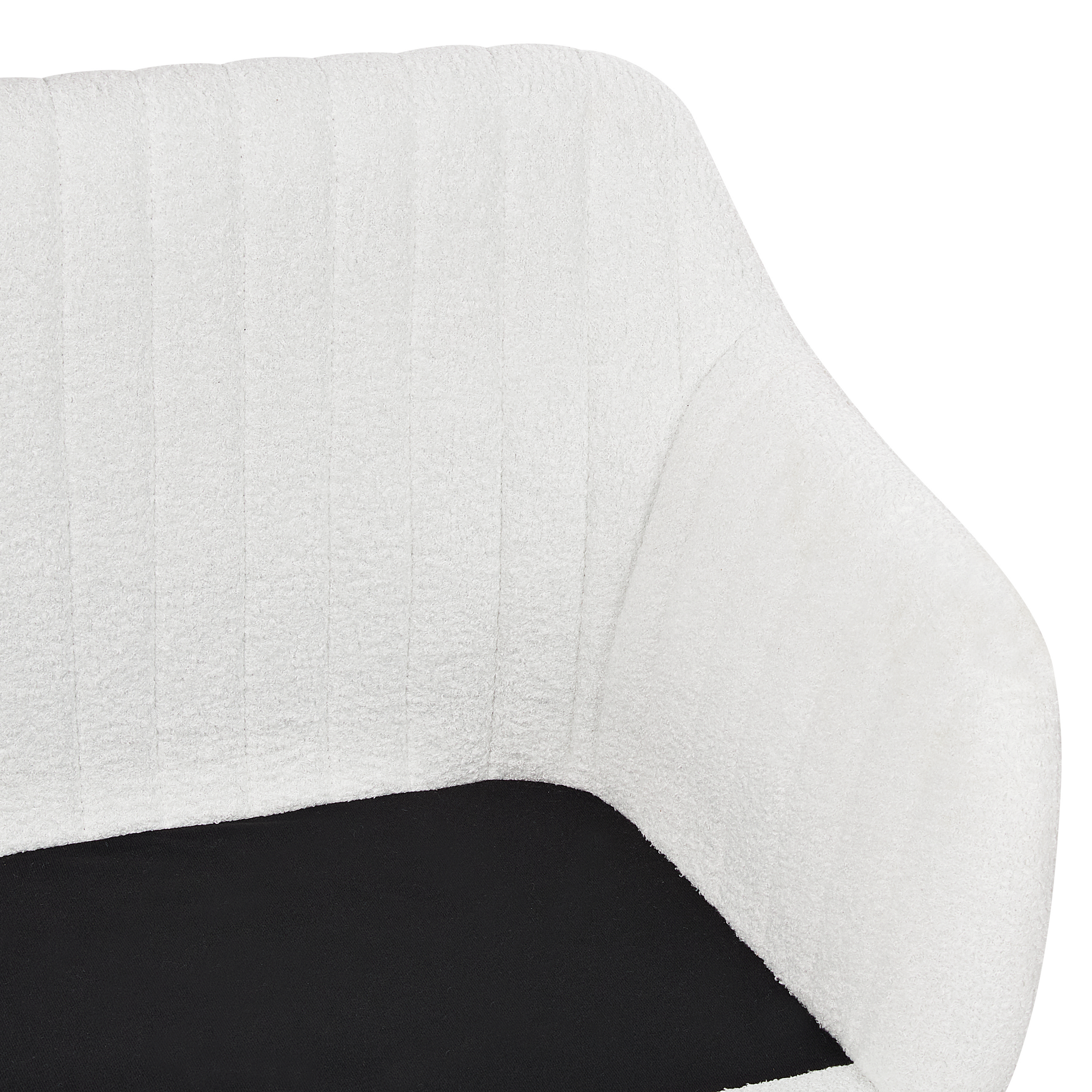 Bancă tapițată cu 2 locuri TABY Boucle Alb-murdar [10]