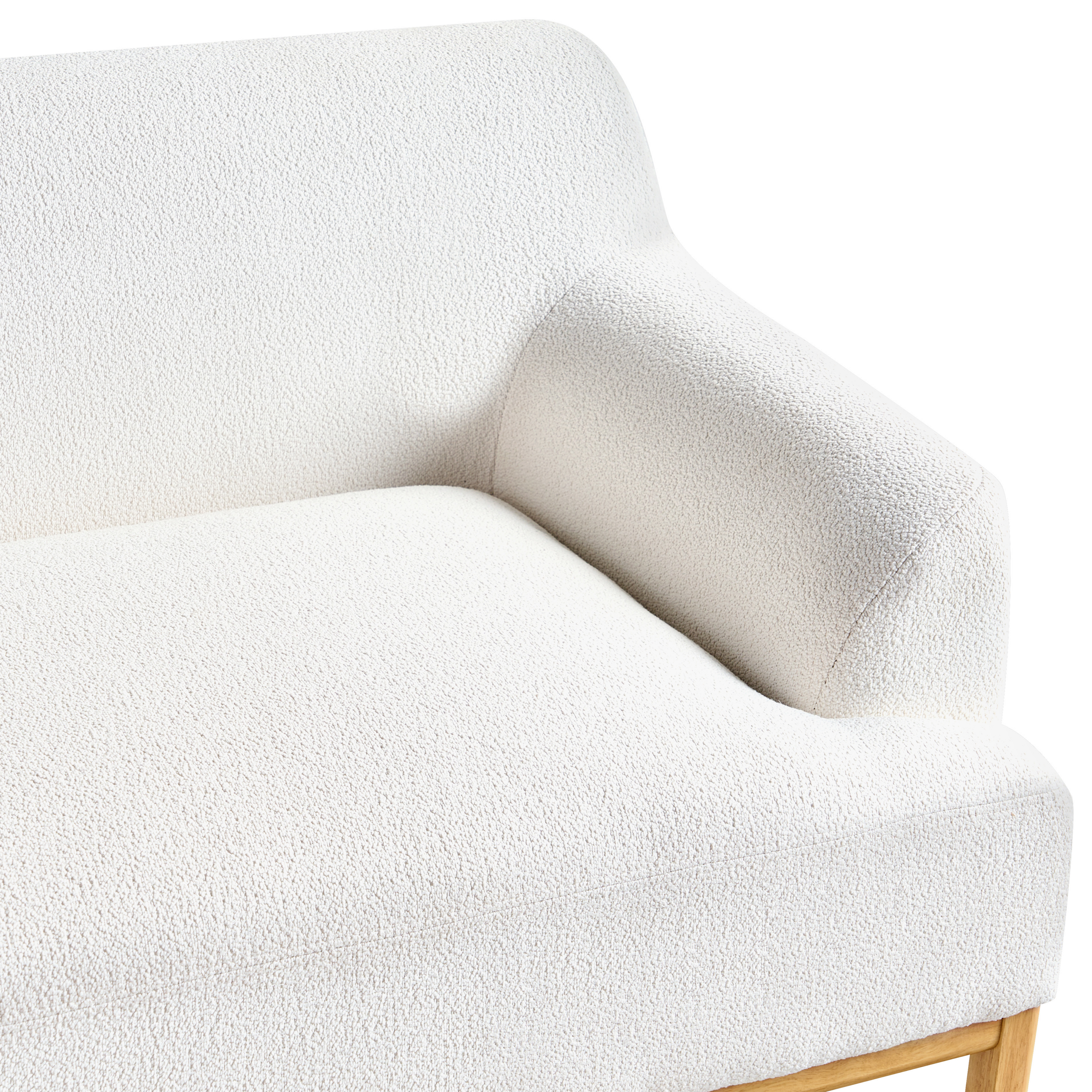 Canapea cu 3 locuri SOSJO Boucle Alb-murdar [7]