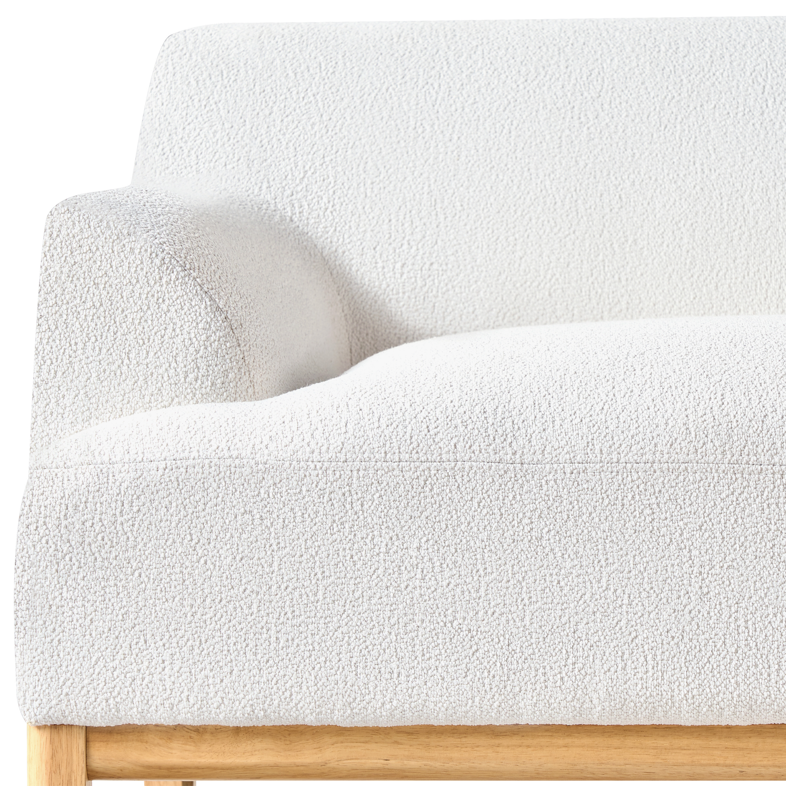 Canapea cu 3 locuri SOSJO Boucle Alb-murdar [8]