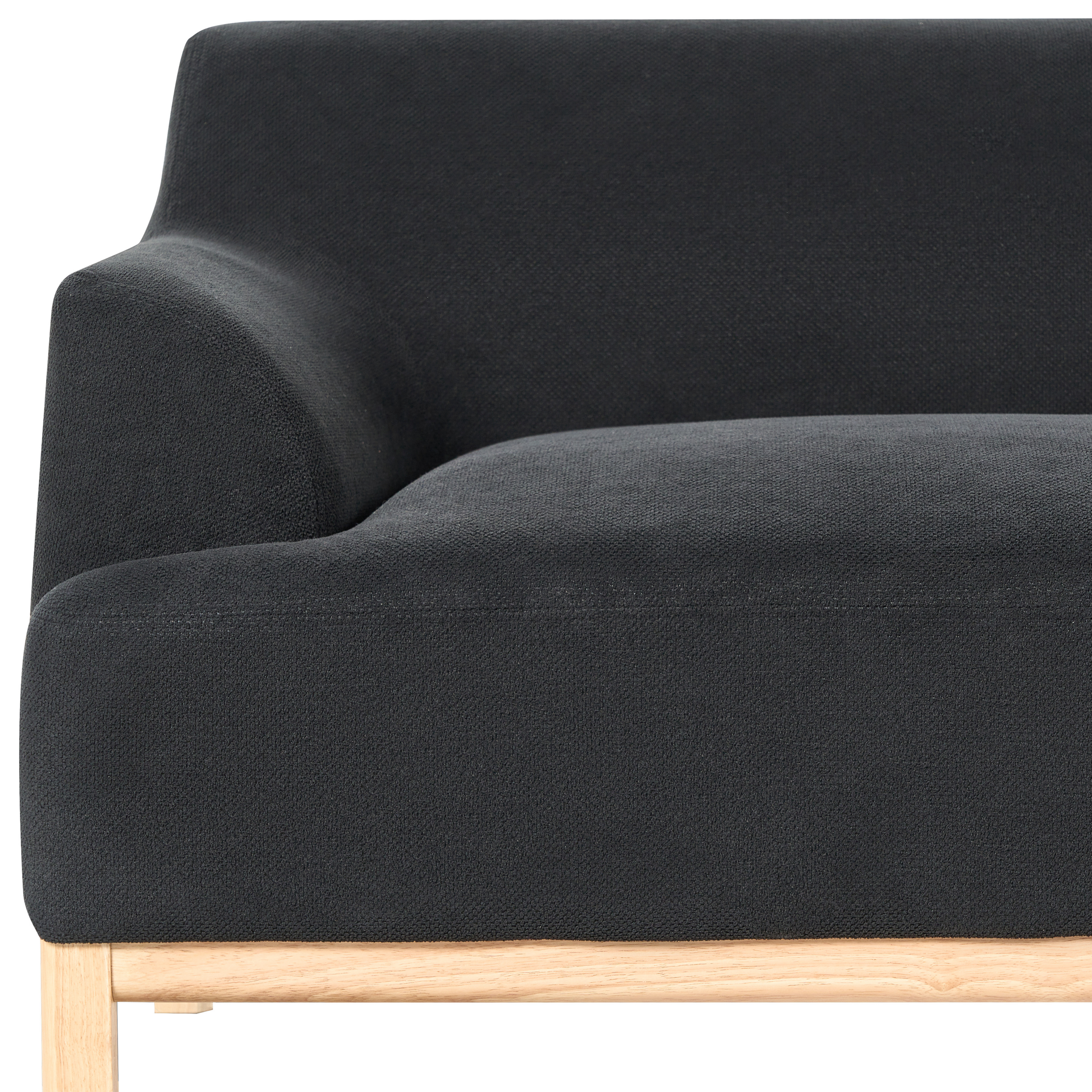 Colțar cu 3 locuri SOSJO  Negru Stânga [7]