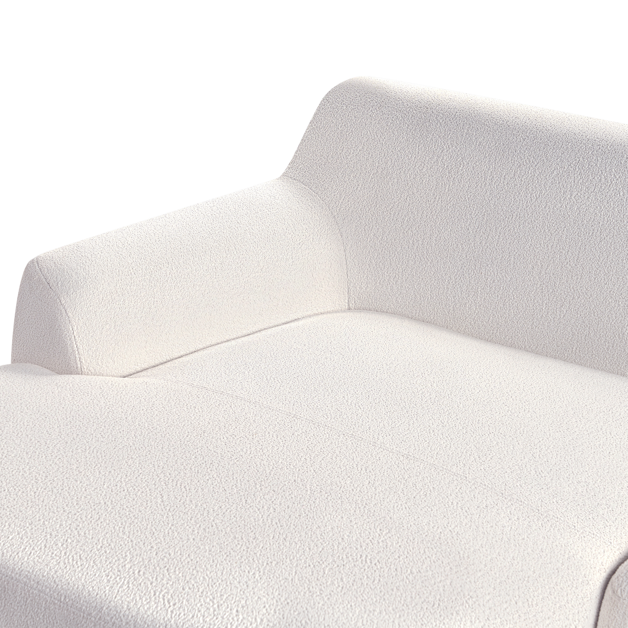 Colțar cu 3 locuri SOSJO Boucle Alb-murdar Dreapta [7]