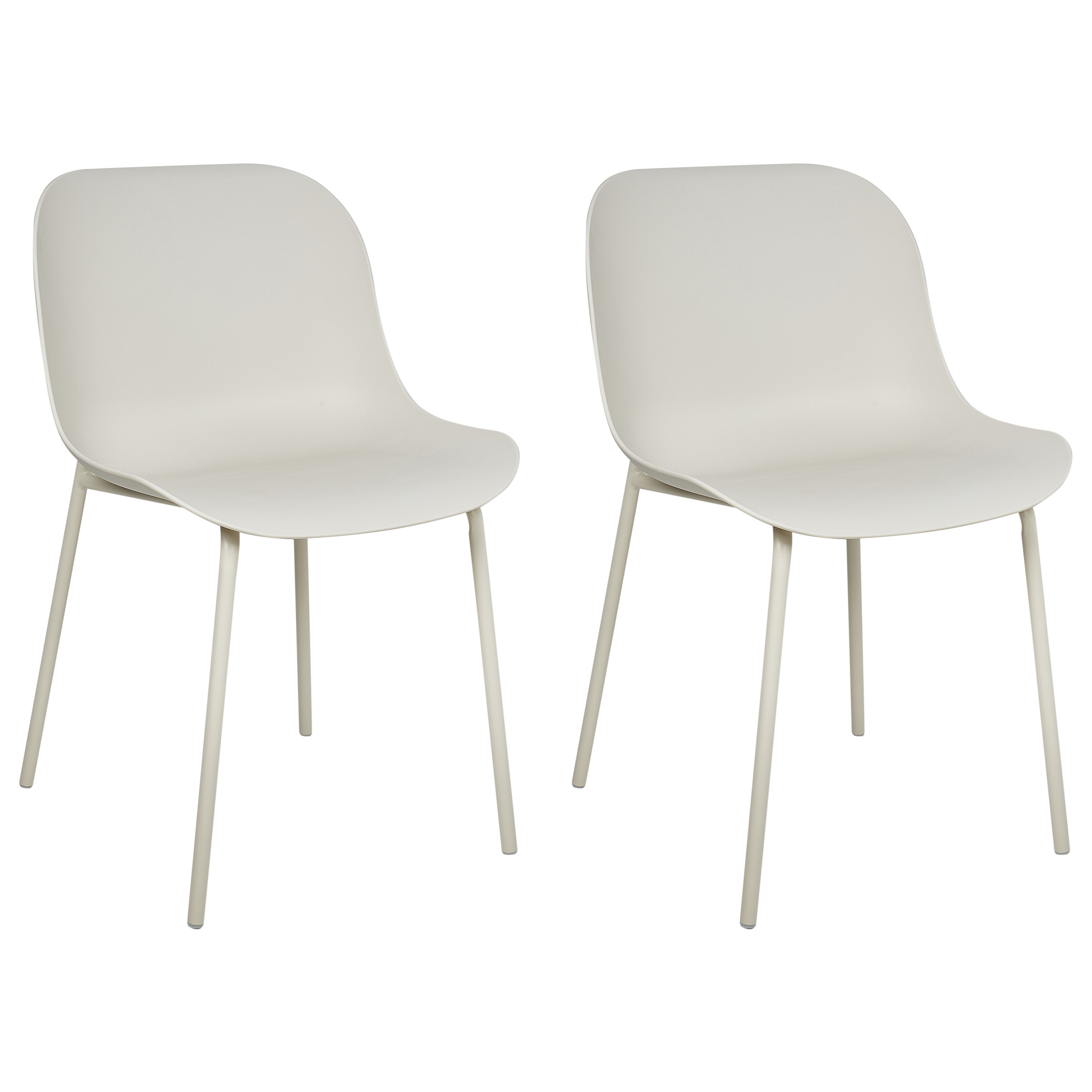 Set of 2 dining chairs BELOIT Light Beige [2]