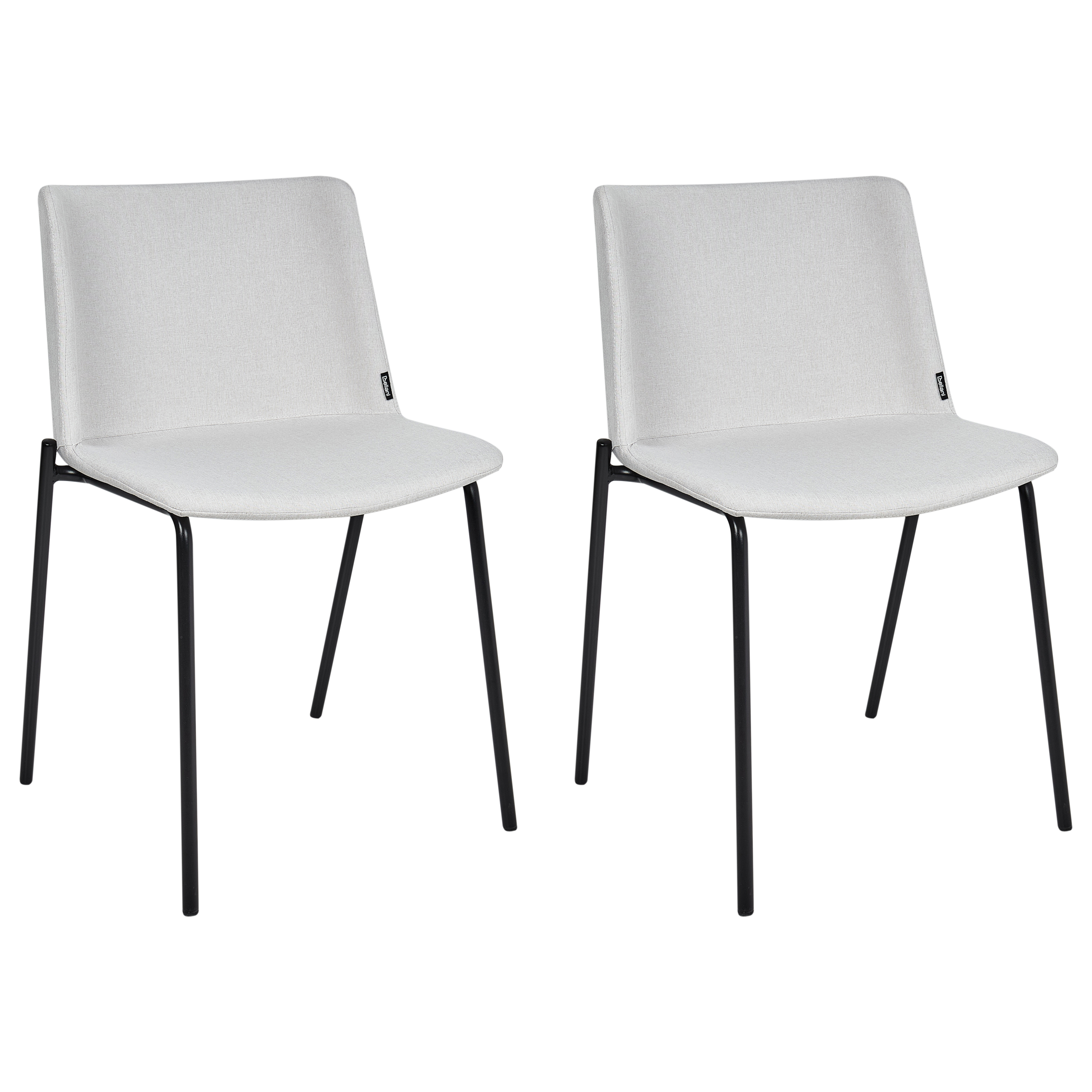 Set of 2 dining chairs ESBON Light grey [2]