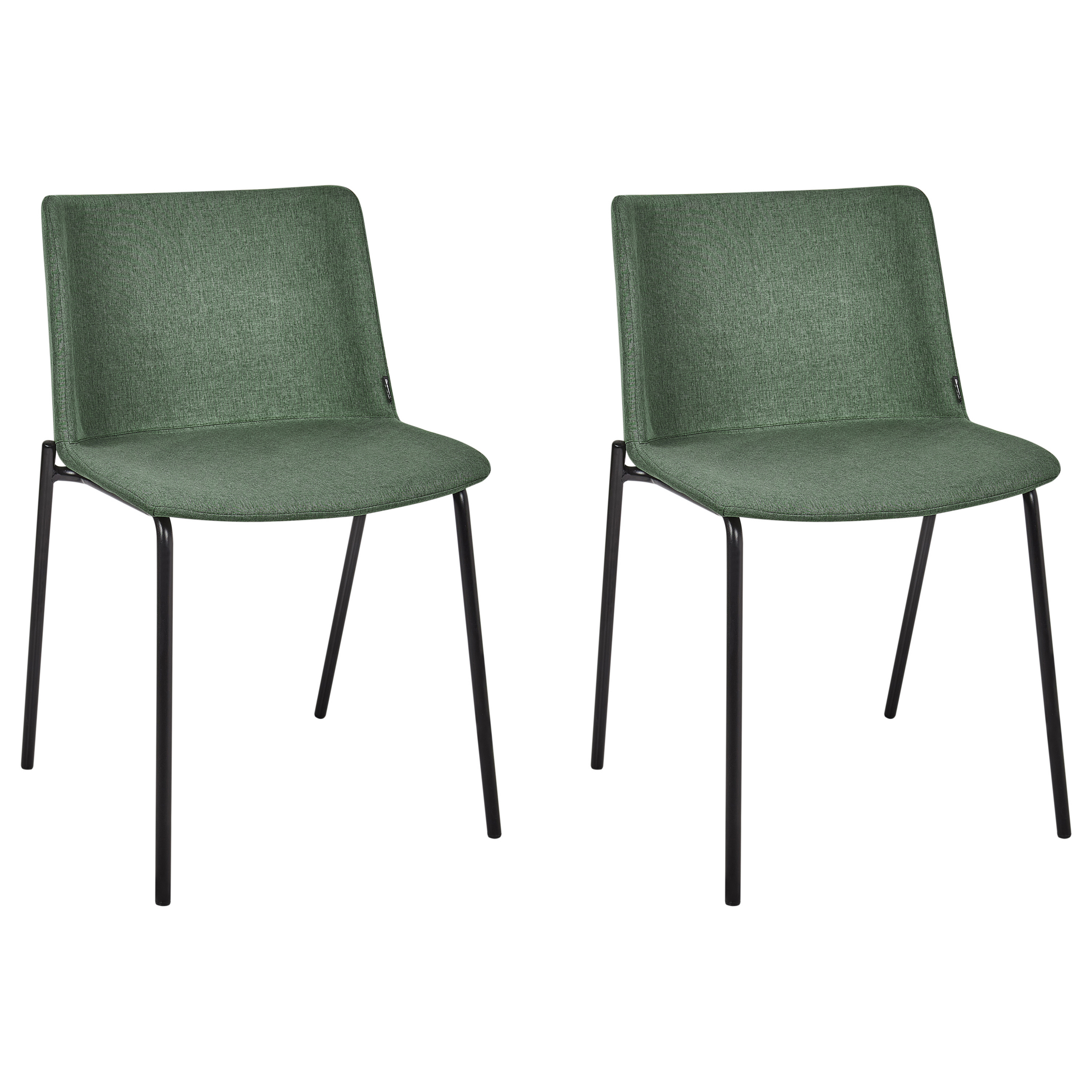 Set of 2 ESBON dining chairs Dark green [2]