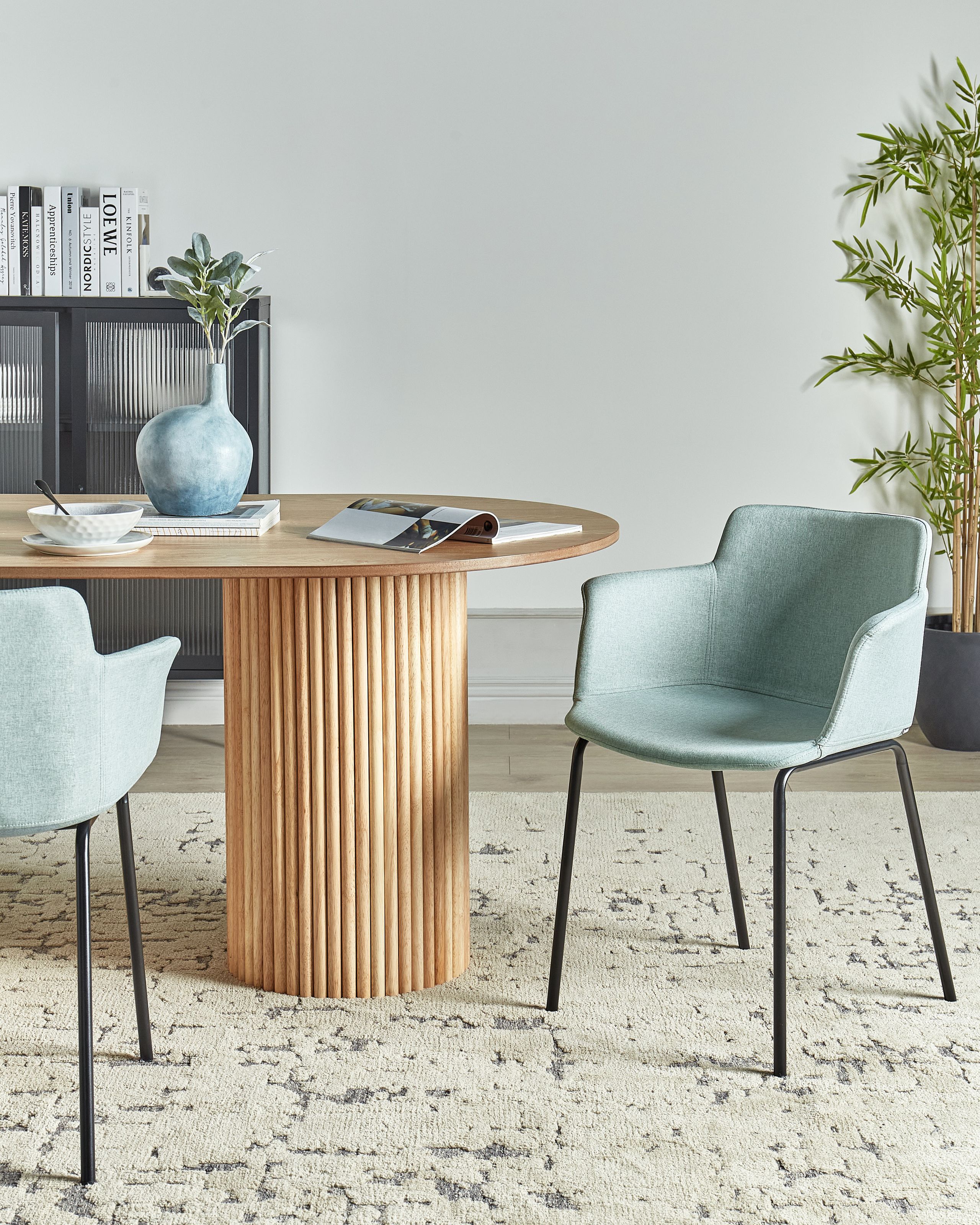 Scaun dining - Set of 2 dining chairs BELFIELD Mint Green