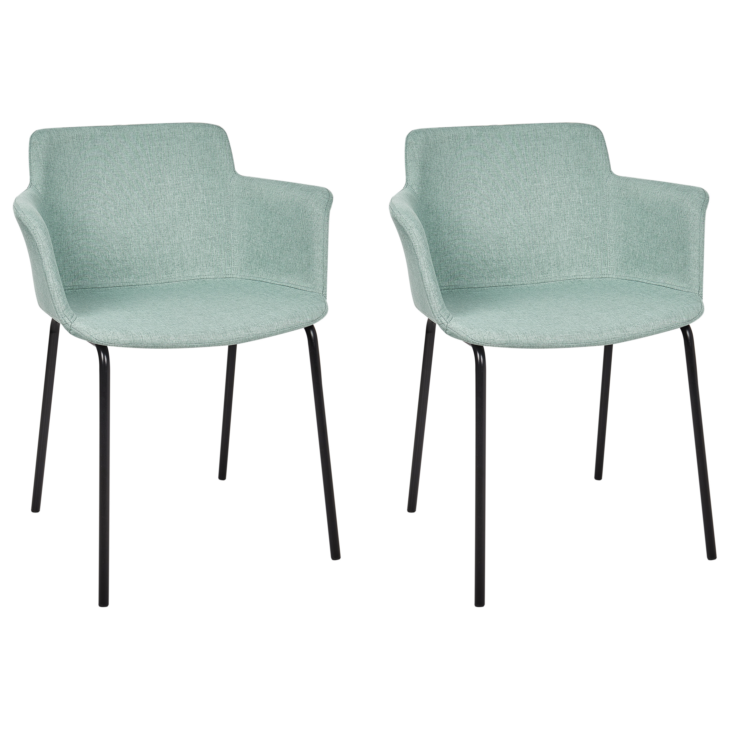 Set of 2 dining chairs BELFIELD Mint Green [2]