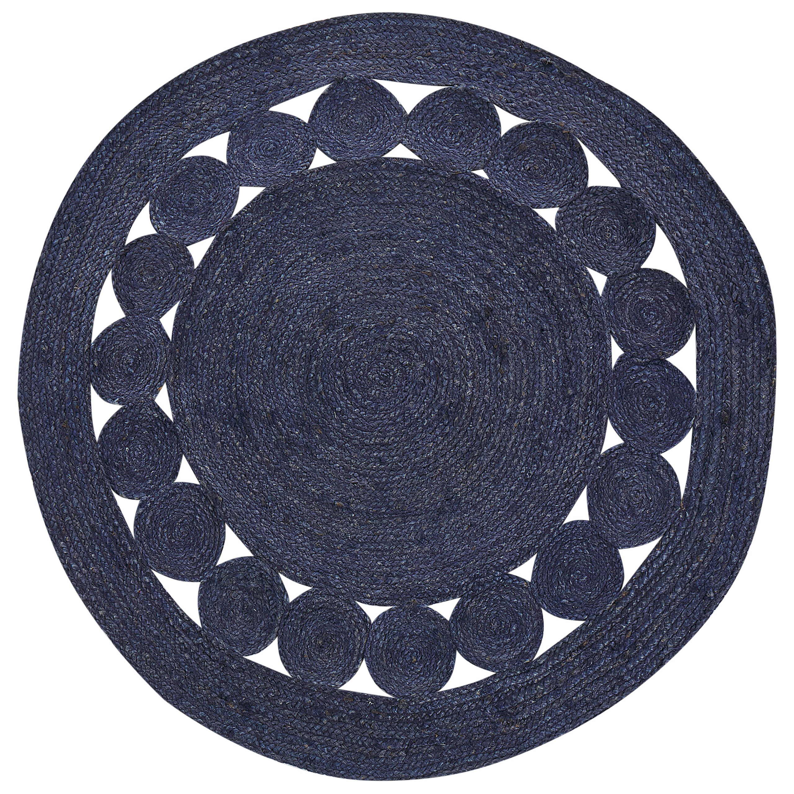 KOYUNLU Rug Dark Blue ø 120 cm Jute [4]