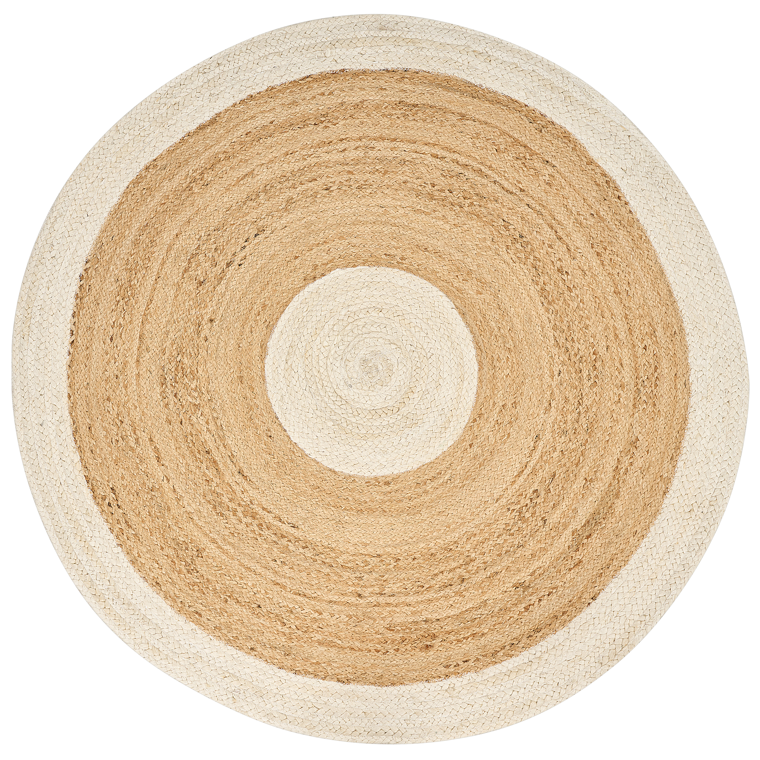 Covor YAYALAR Alb-murdar ø 140 cm Iută [4]