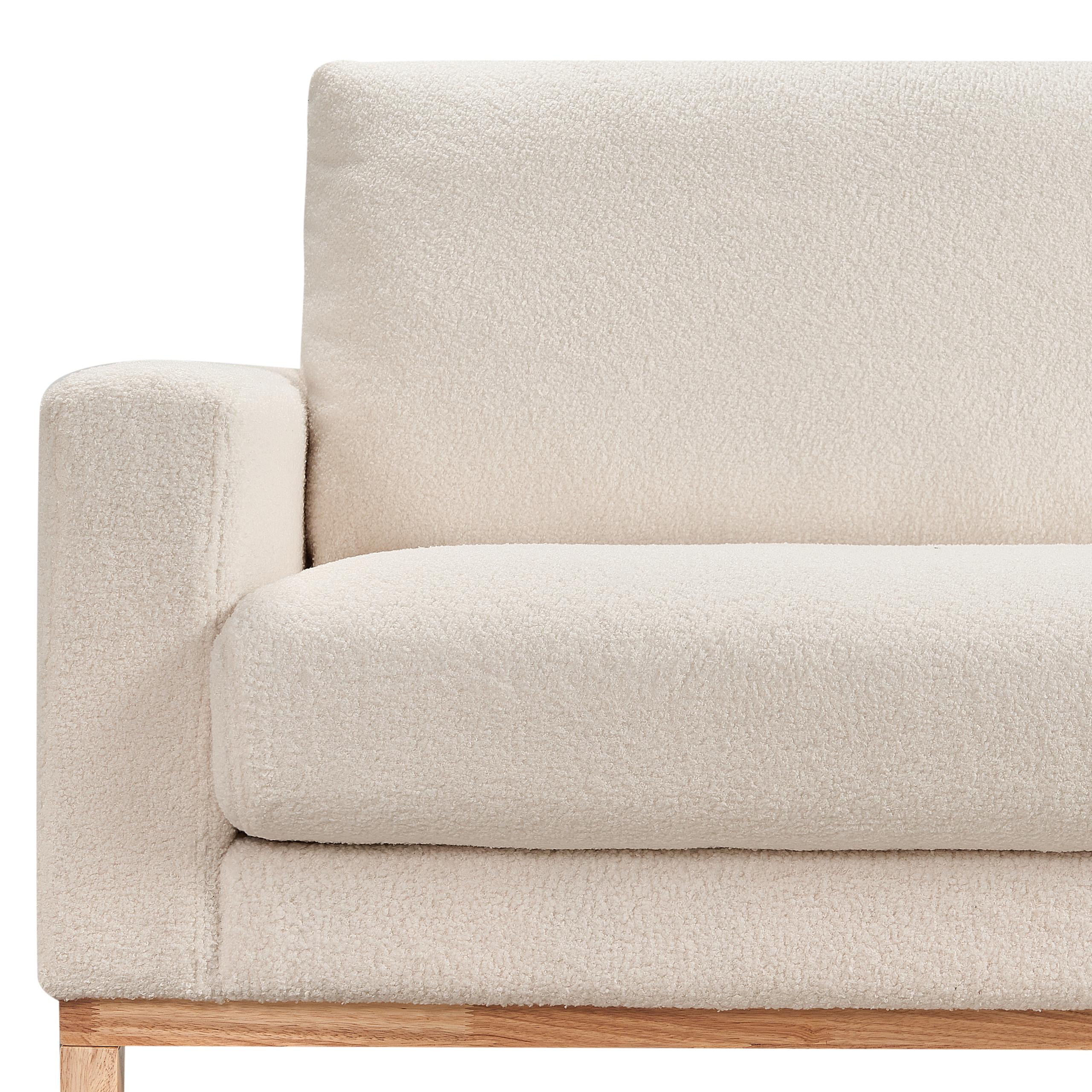 4-seater corner sofa SIGGARD Boucle White Left [9]