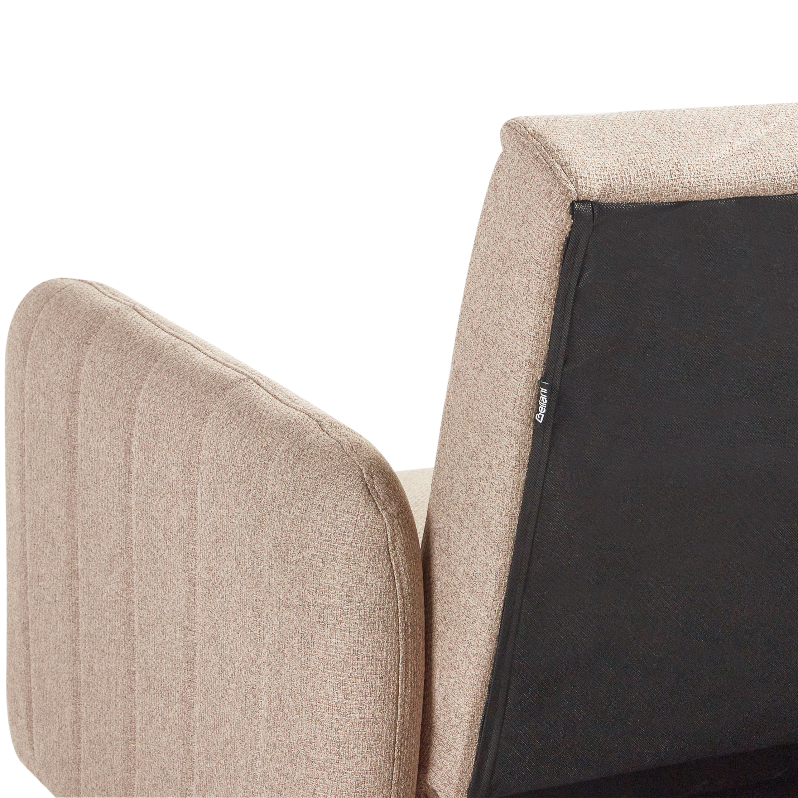 3-seater sofa SENJA Synthetic Linen Light Brown [9]