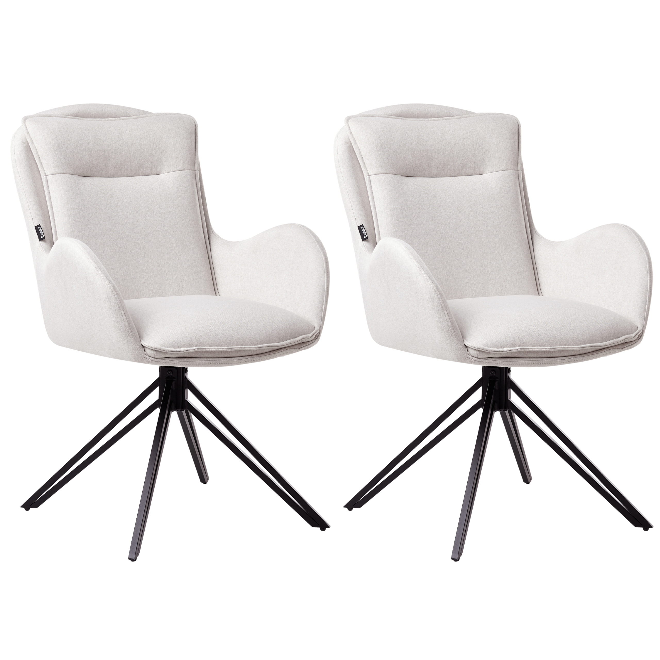 Set of 2 dining chairs AVELAR Light Beige [2]
