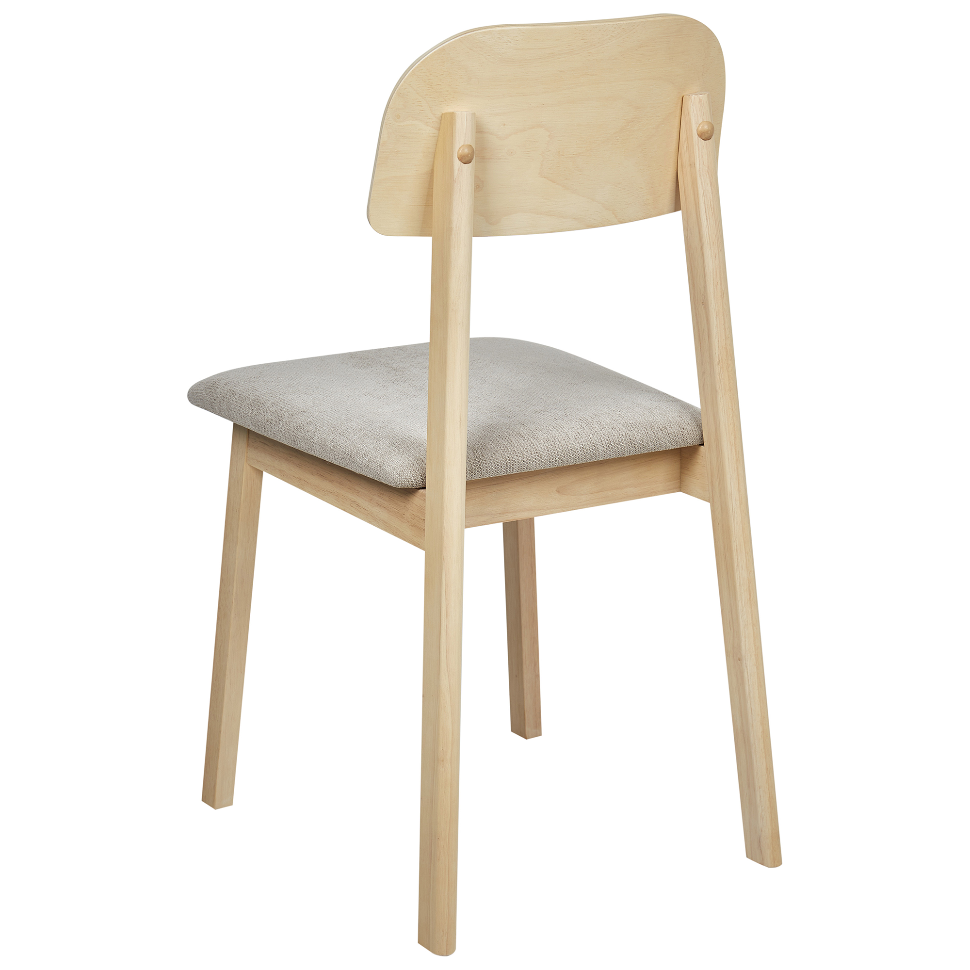 Set of 2 SCANDIA dining chairs Taupe wood [6]