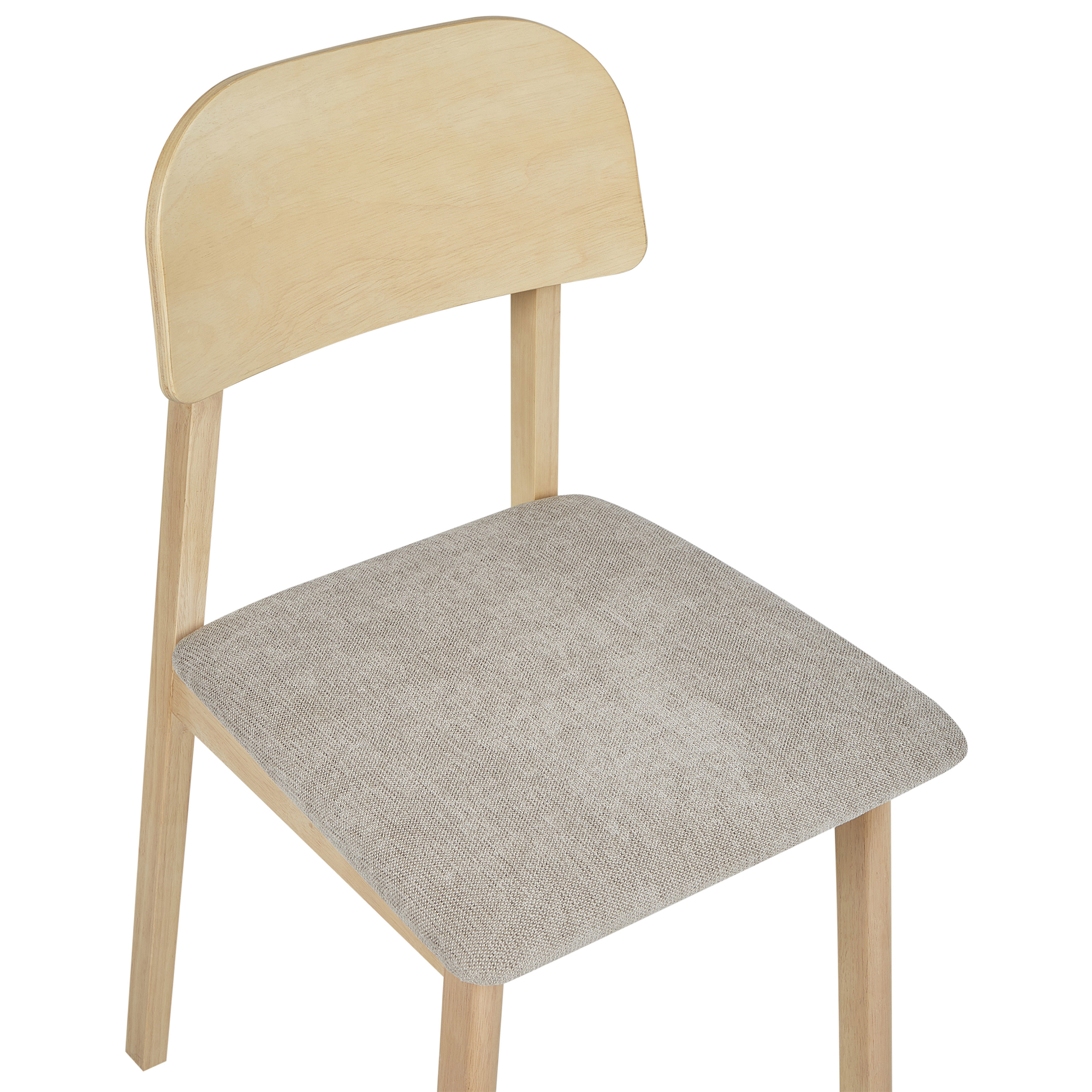Set of 2 SCANDIA dining chairs Taupe wood [7]