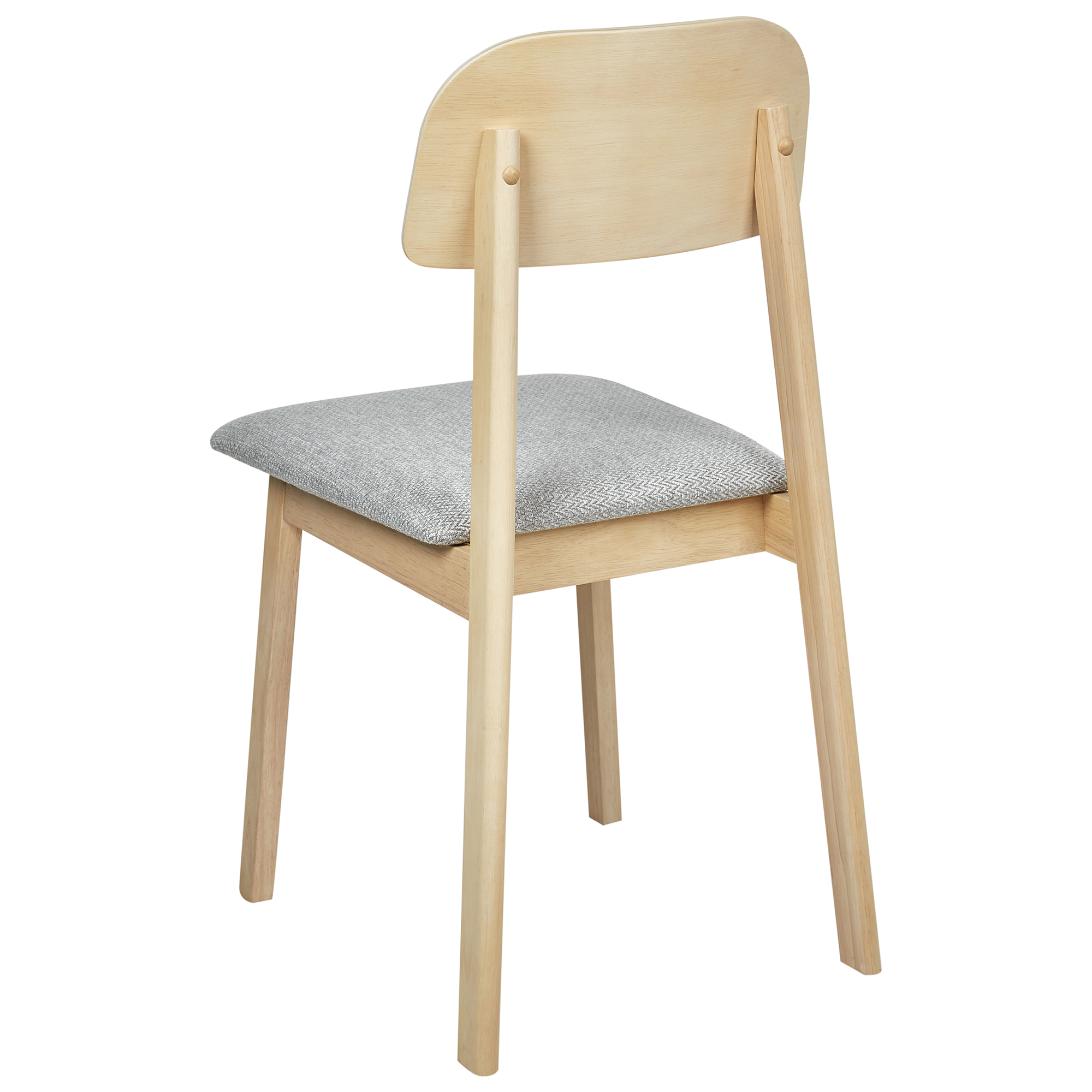 Set of 2 chairs Dining SCANDIA Wood Light Grey [6]