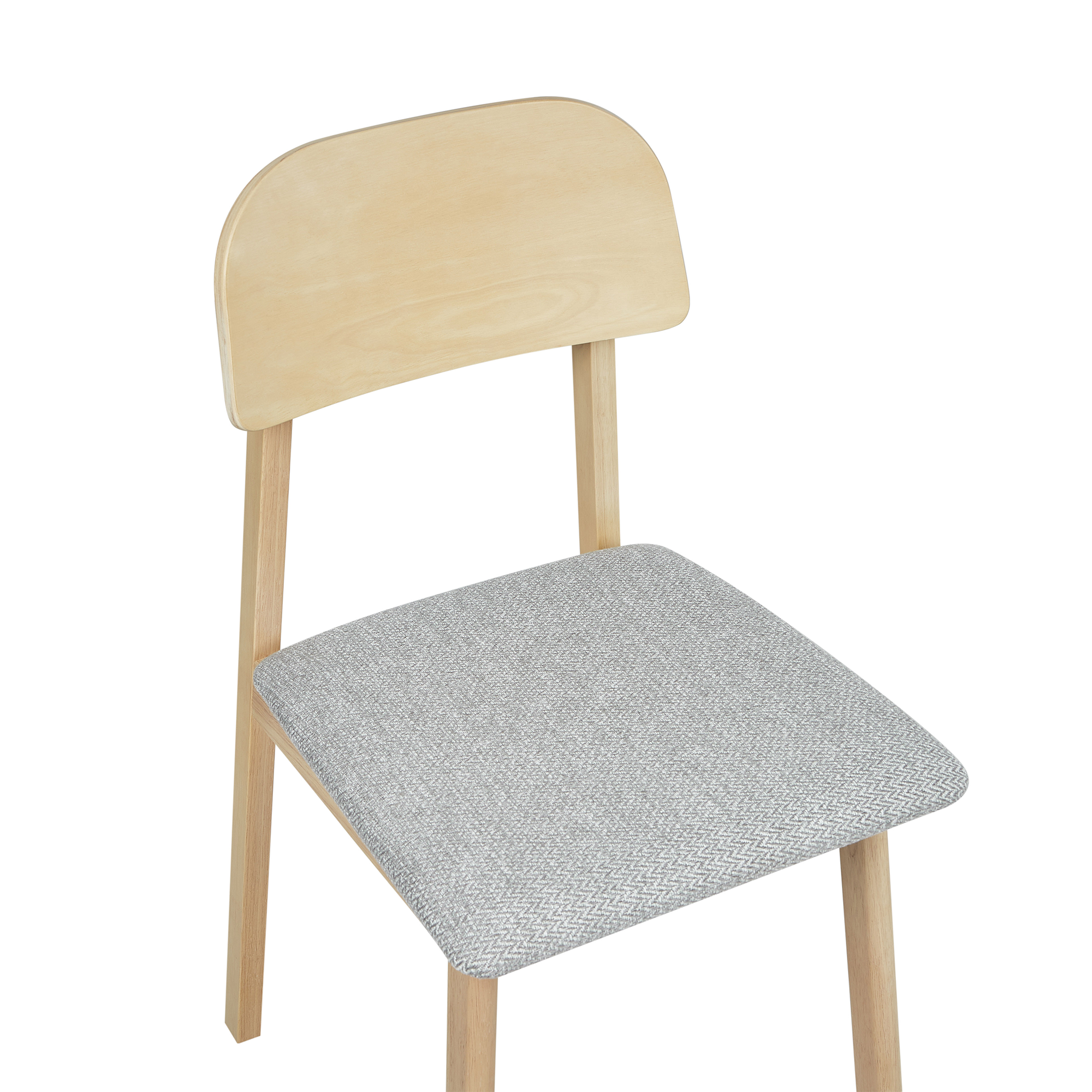 Set of 2 chairs Dining SCANDIA Wood Light Grey [7]