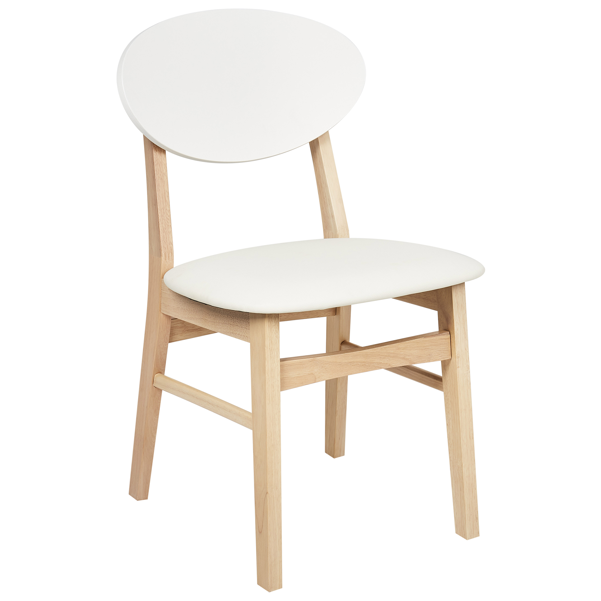 Set of 2 Dining Chairs AMERY Wood Off-White [4]