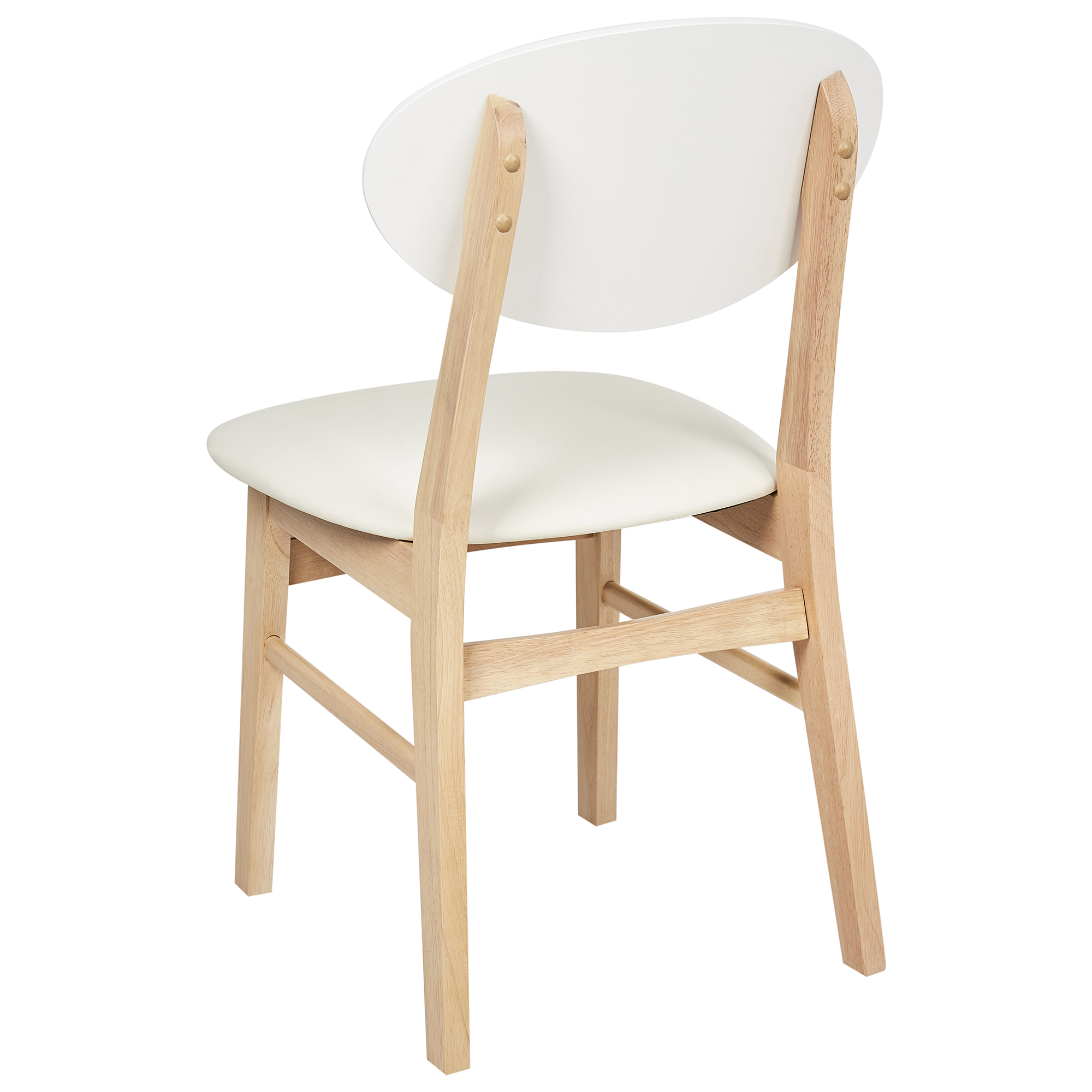 Set of 2 Dining Chairs AMERY Wood Off-White [6]