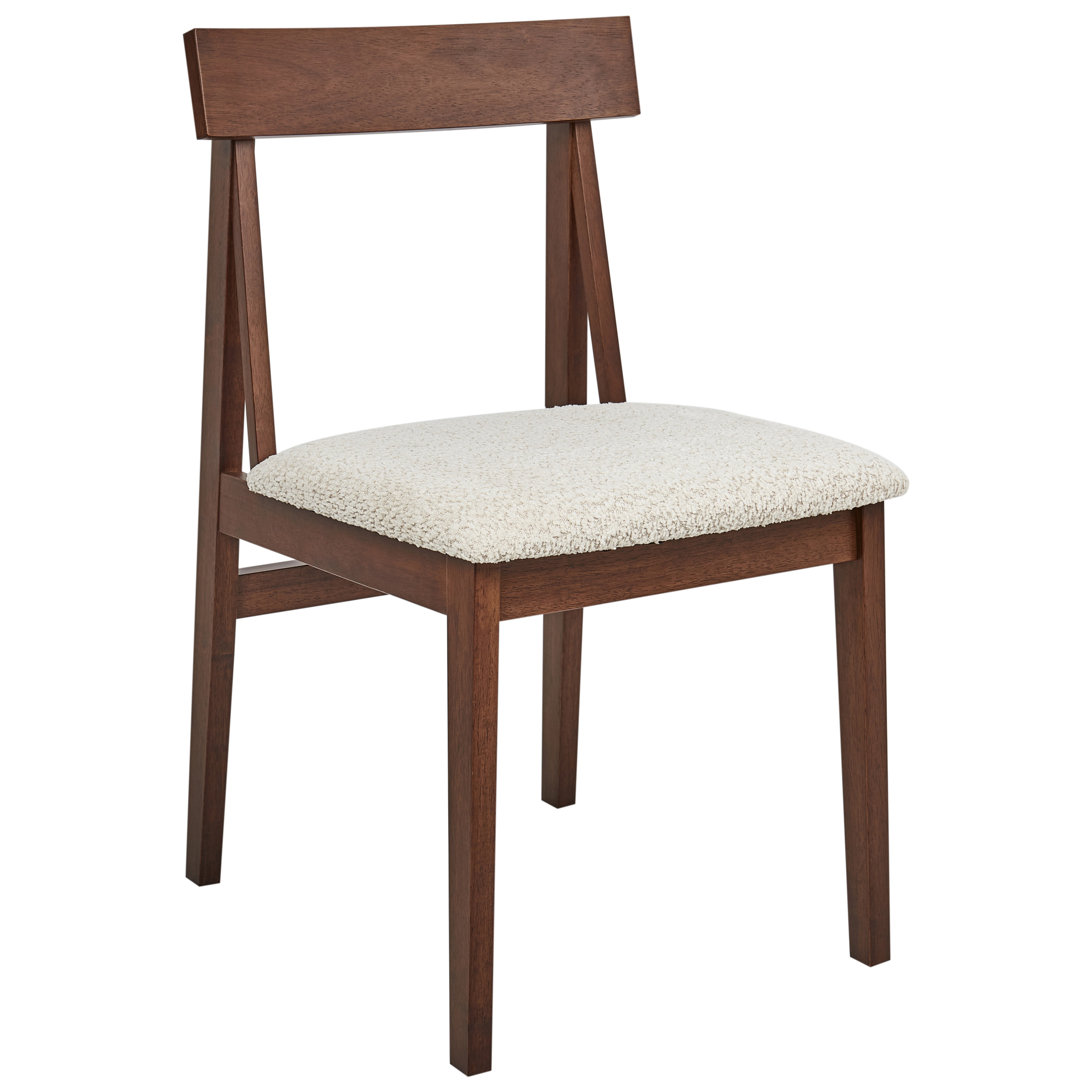 Set of 2 dining chairs ISLE Wood Brown/Beige [4]
