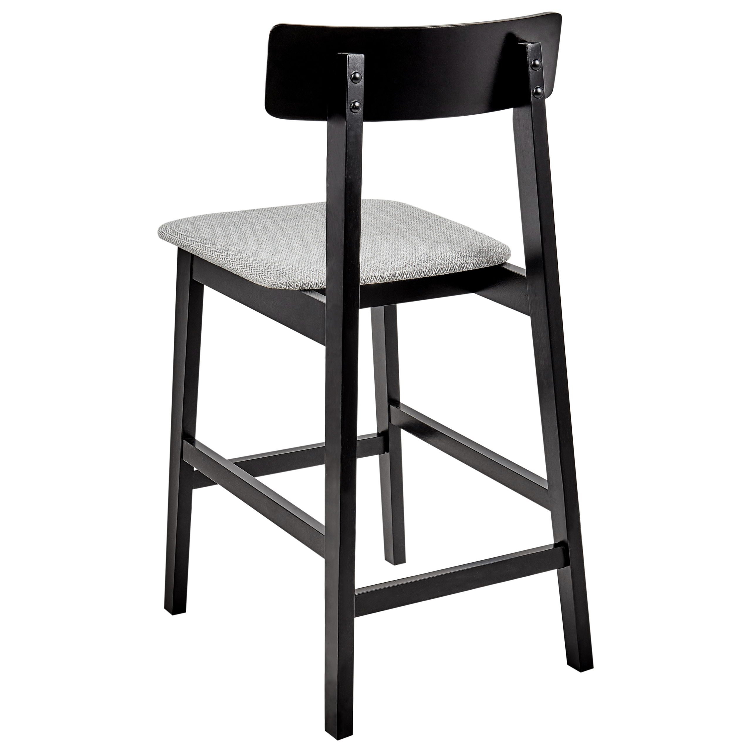 Set de 2 scaune de bar ISANTI Lemn Negru/Gri [6]