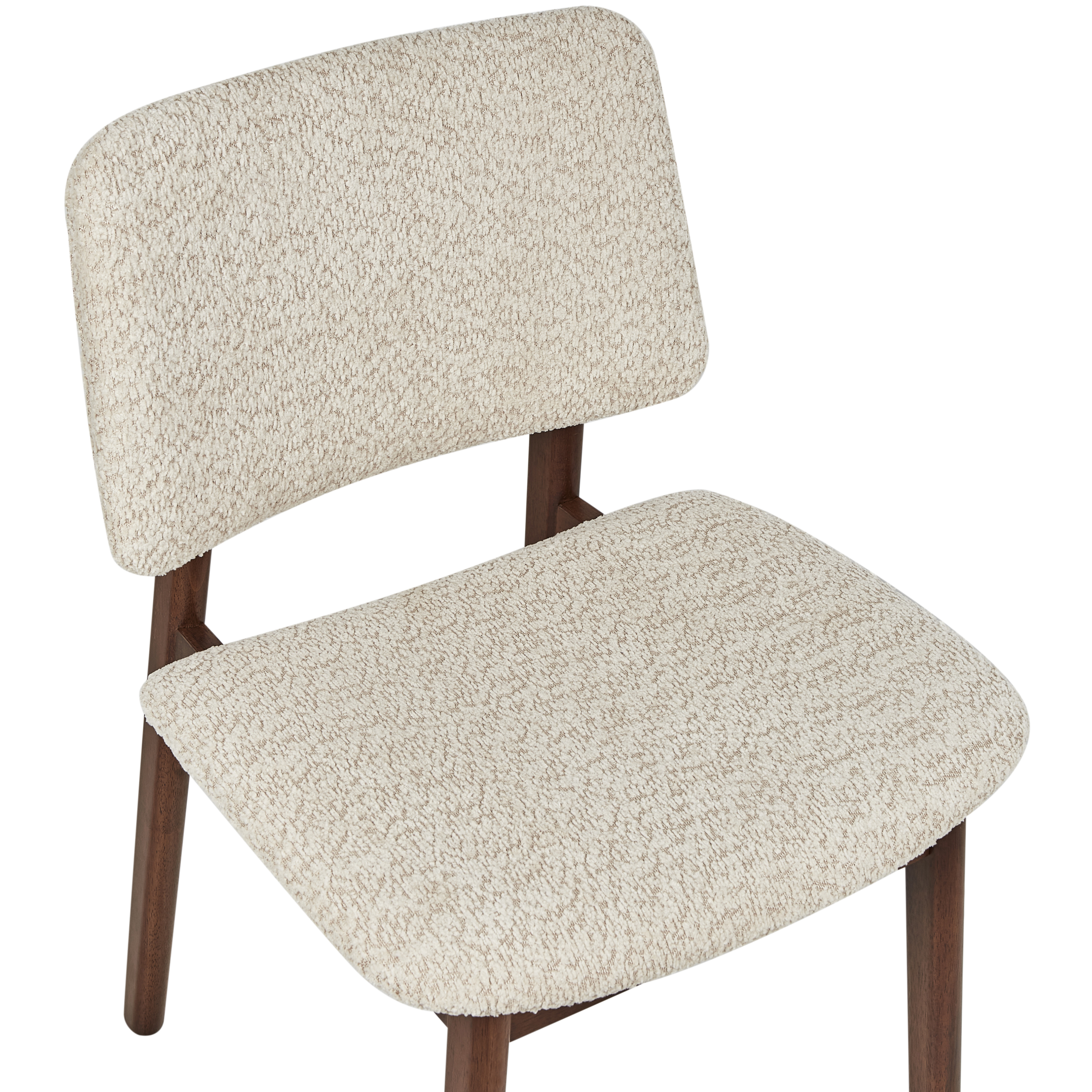 Set de 2 scaune dining BLANE Boucle Maro închis/Bej [7]