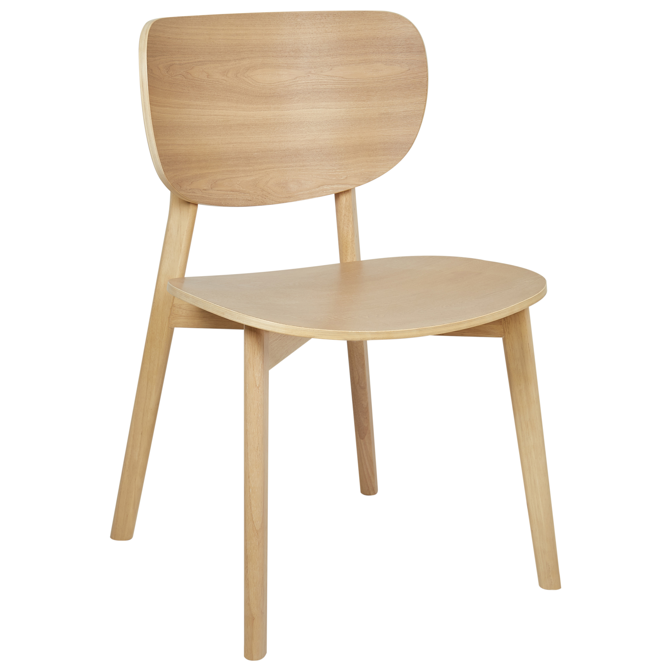 Set of 2 Dining Chairs OVERLY Wood Light Brown [3]