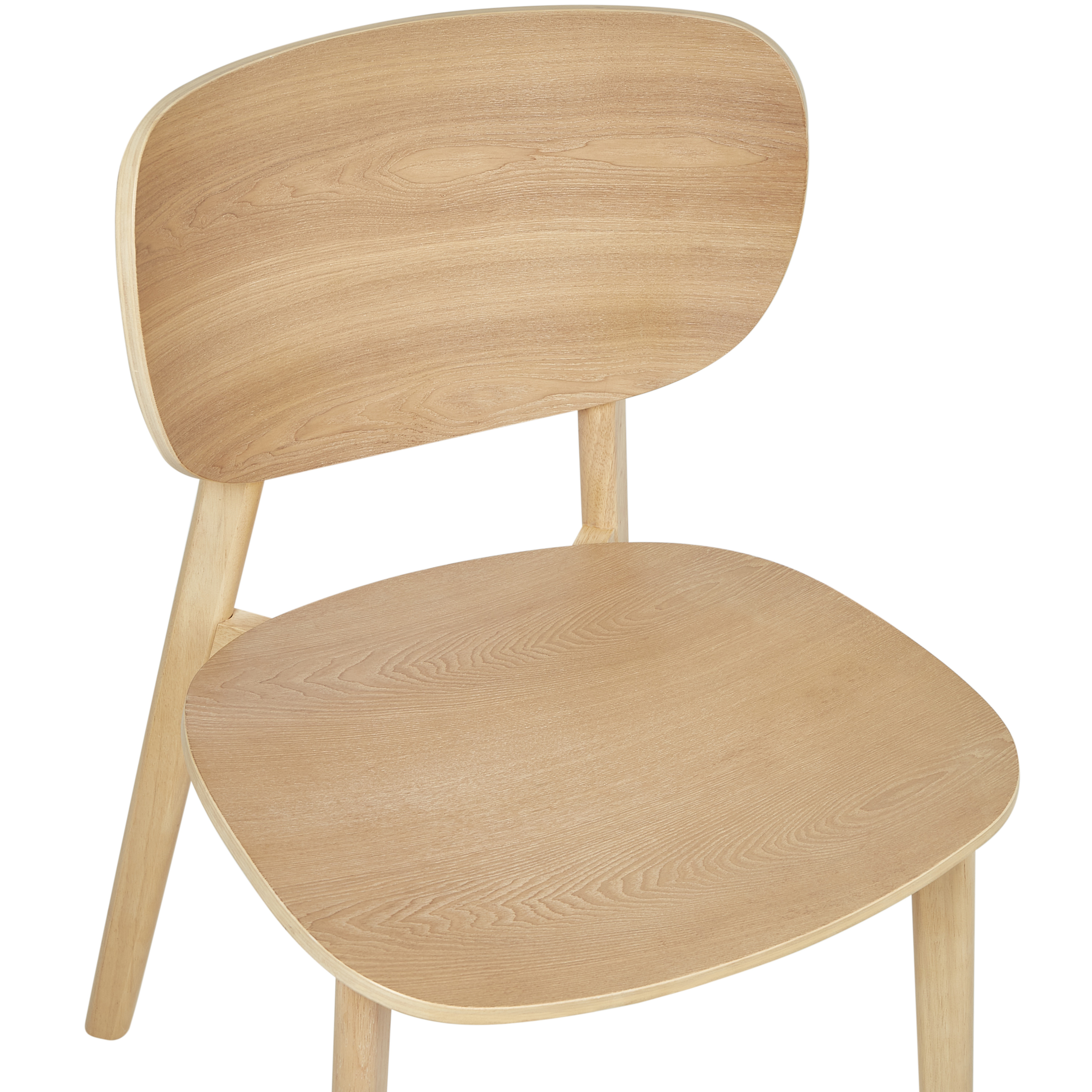 Set of 2 Dining Chairs OVERLY Wood Light Brown [6]