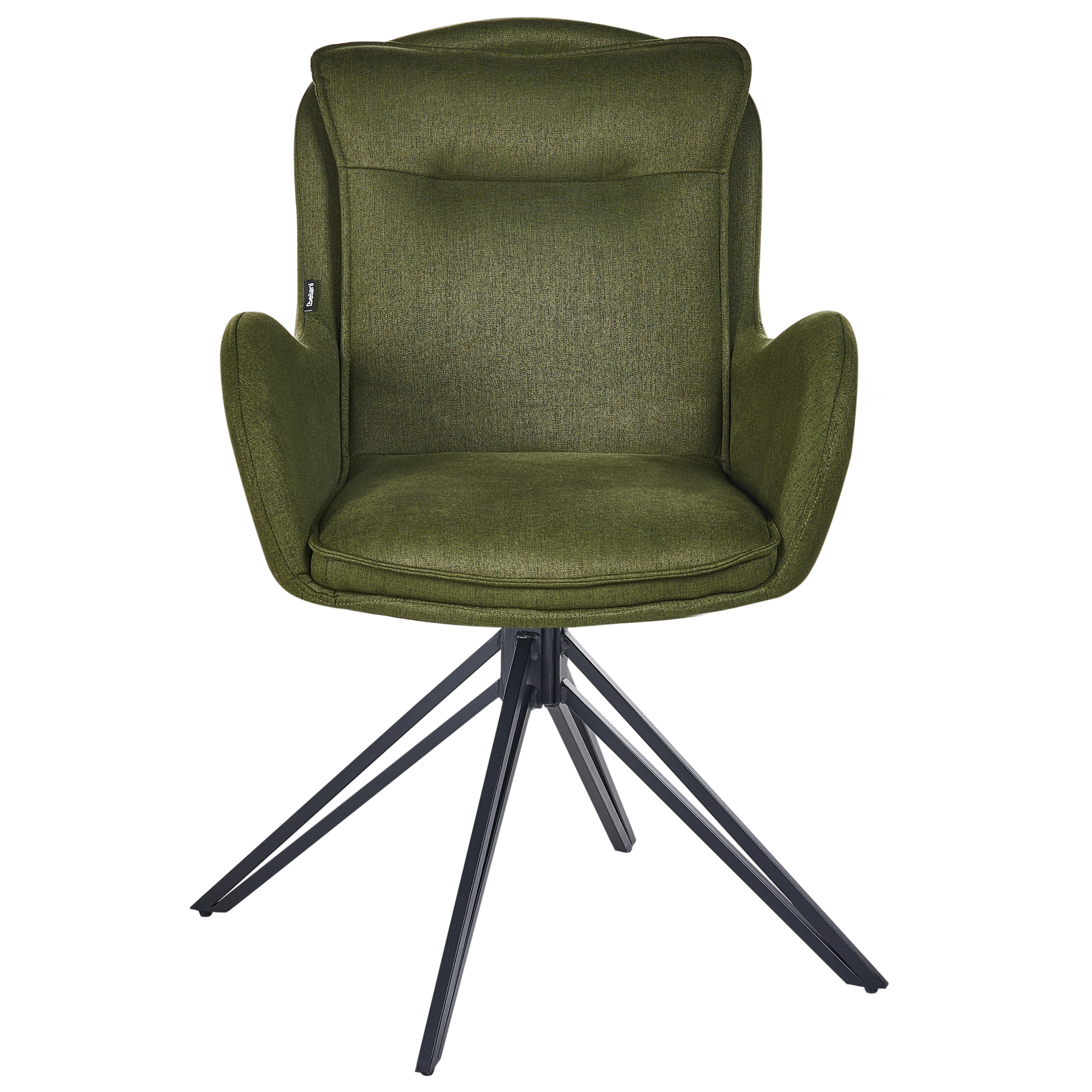 Set of 2 Swivel Dining Chairs AVELAR Dark Green [4]