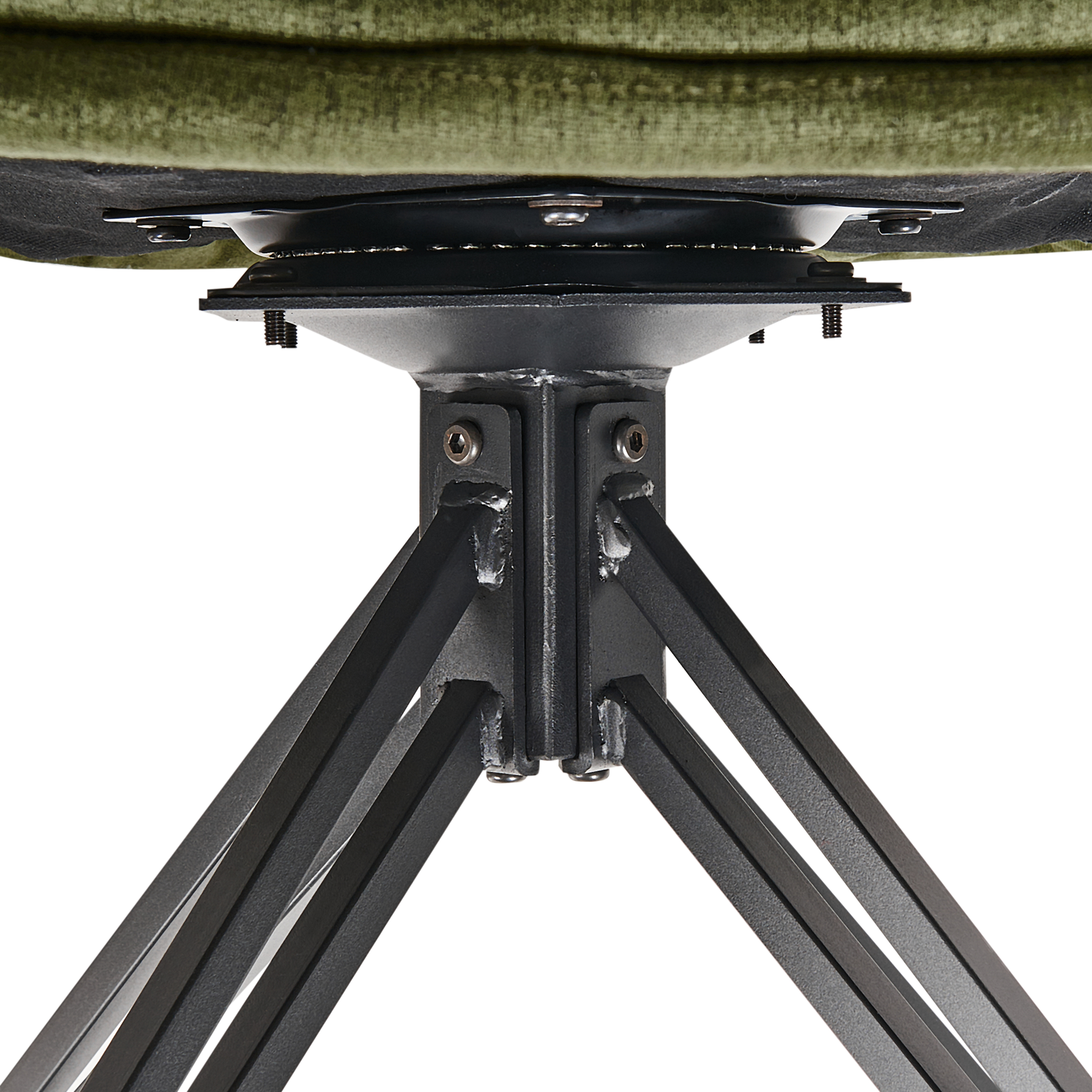 Set of 2 Swivel Dining Chairs AVELAR Dark Green [9]