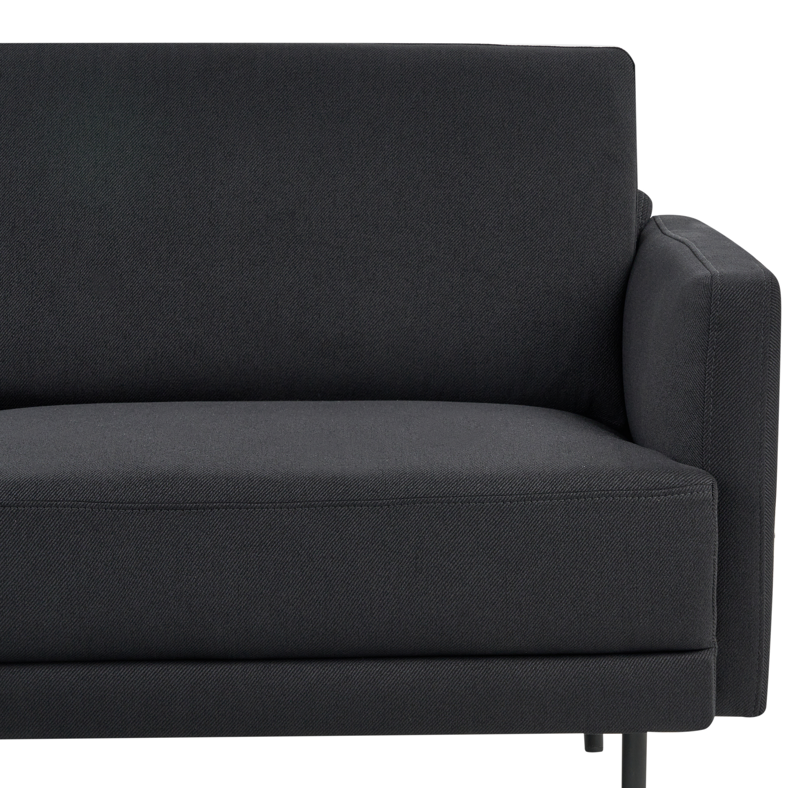 Colțar cu 2 locuri BREDA  Negru Dreapta [6]