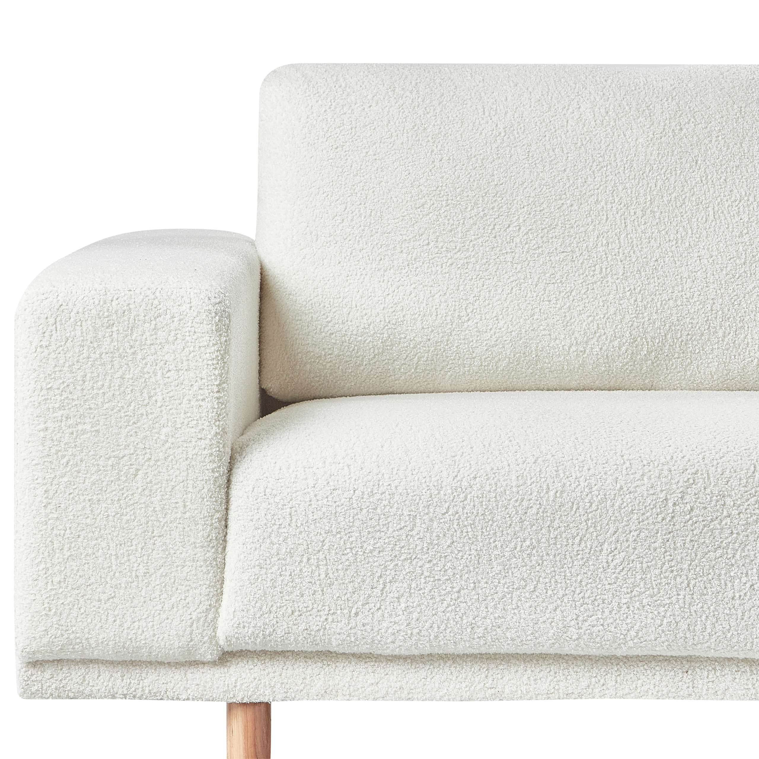 Canapea cu 3 locuri NIVALA Boucle Alb-murdar [7]