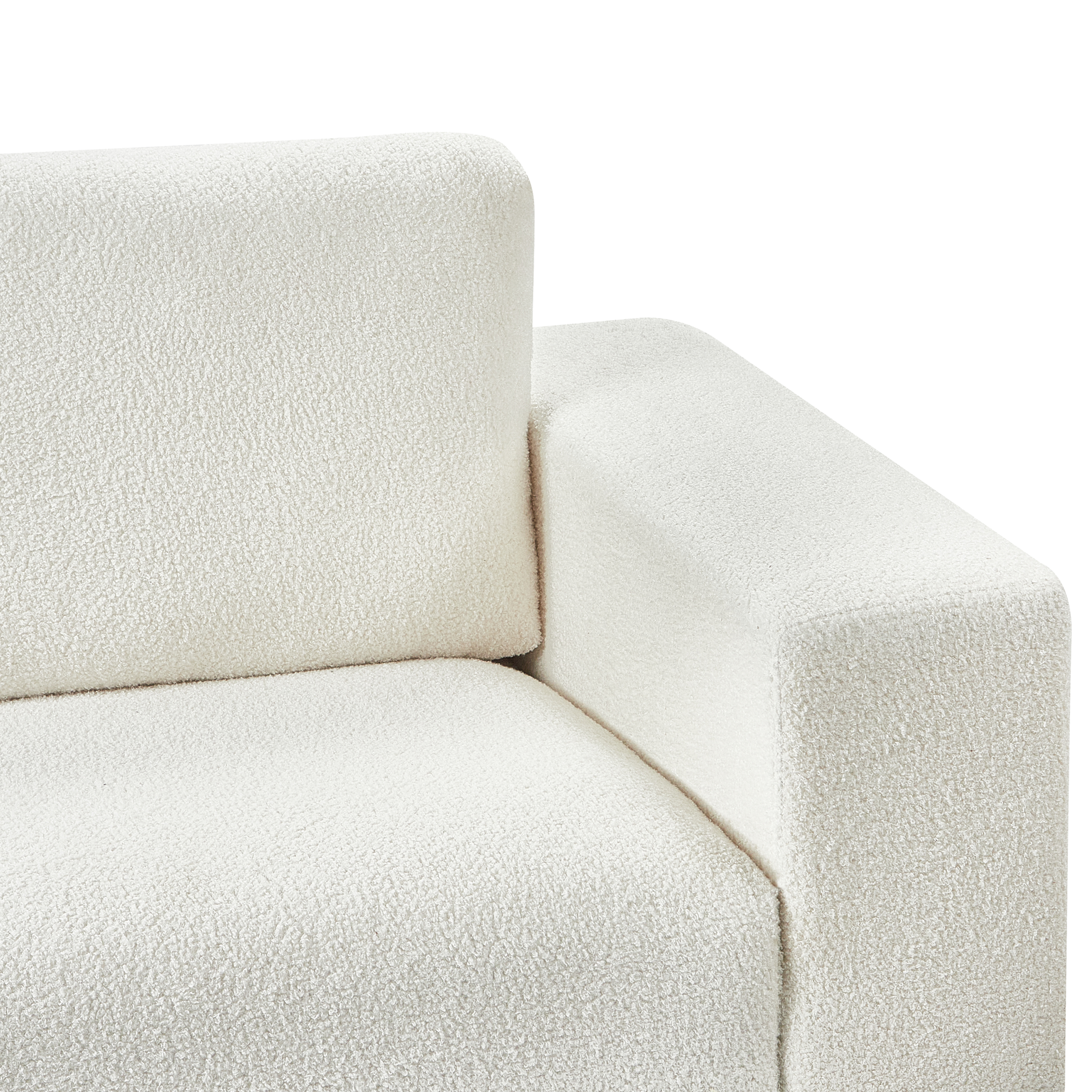 Canapea cu 3 locuri NIVALA Boucle Alb-murdar [8]